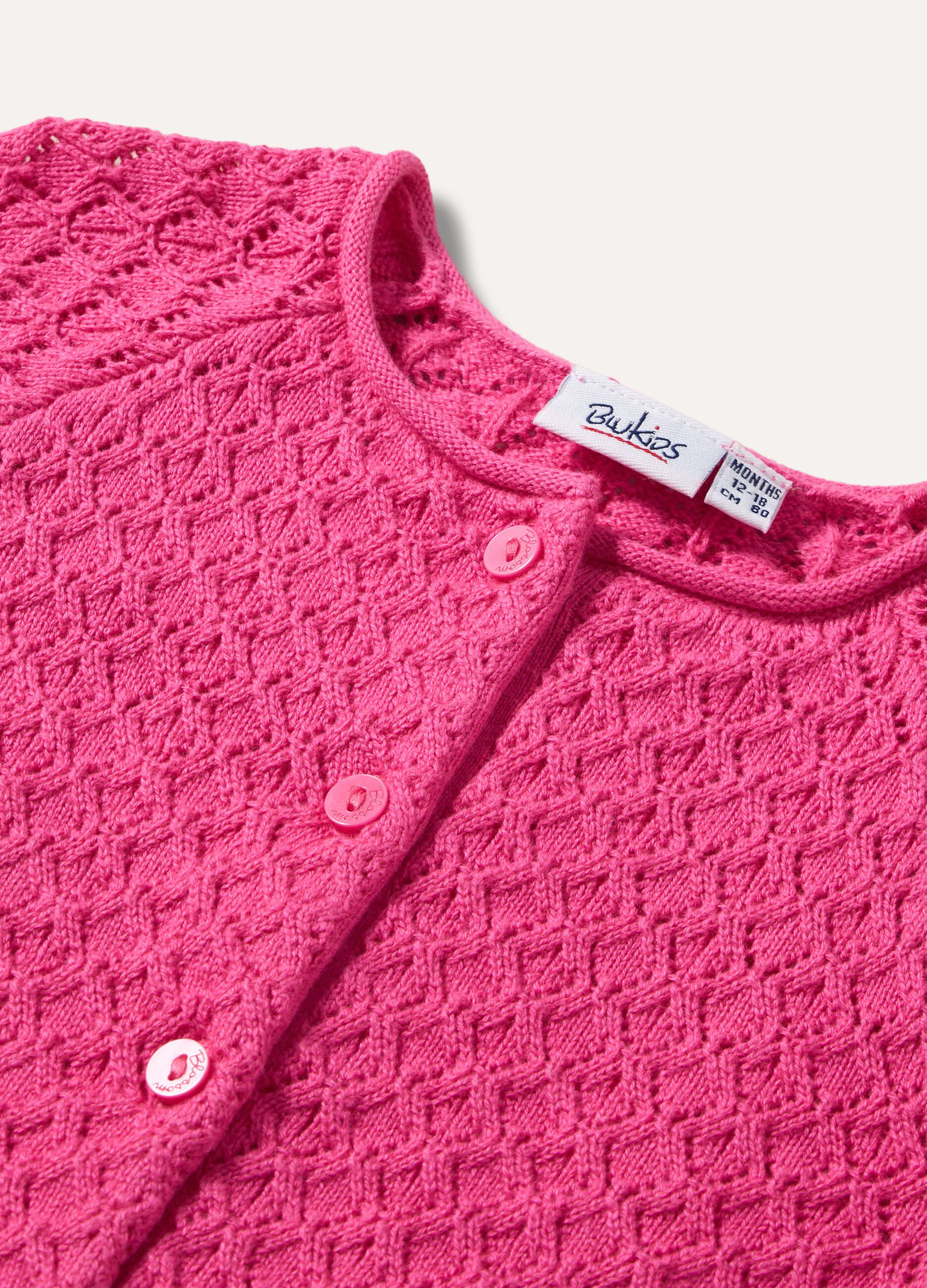 Cardigan tricot in puro cotone neonata_1