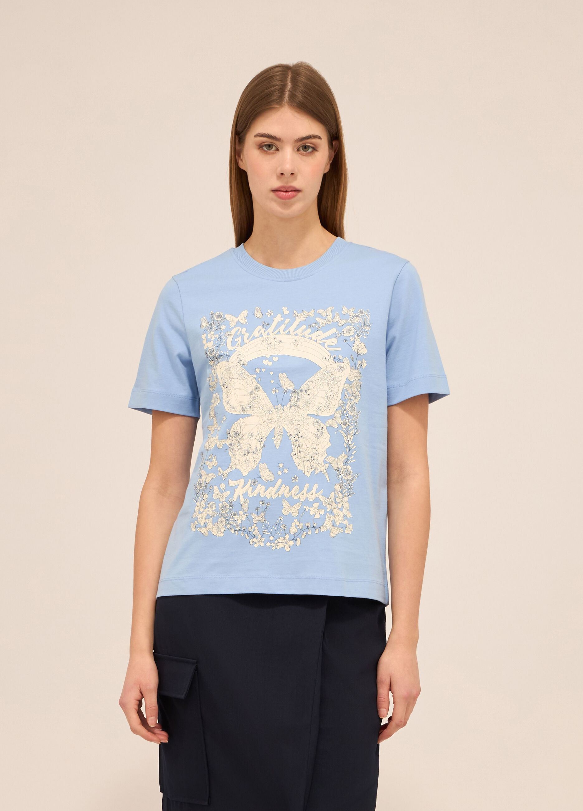 T-shirt in puro cotone donna_0