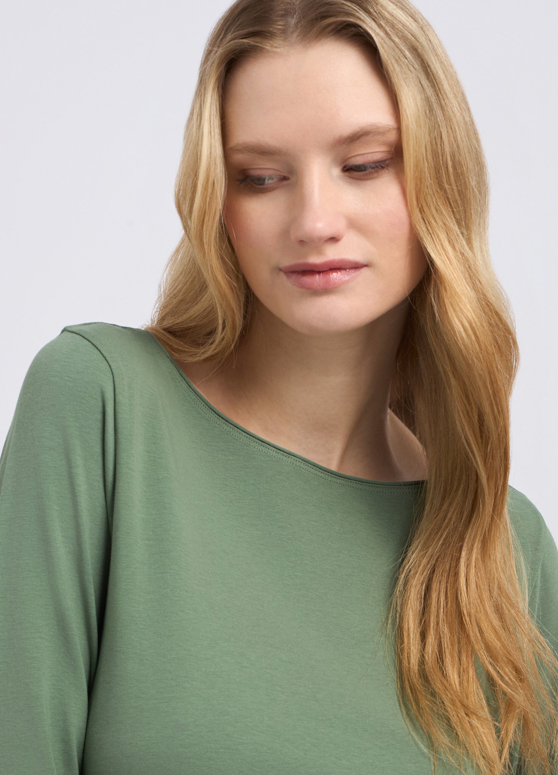 T-shirt in cotone stretch donna_2