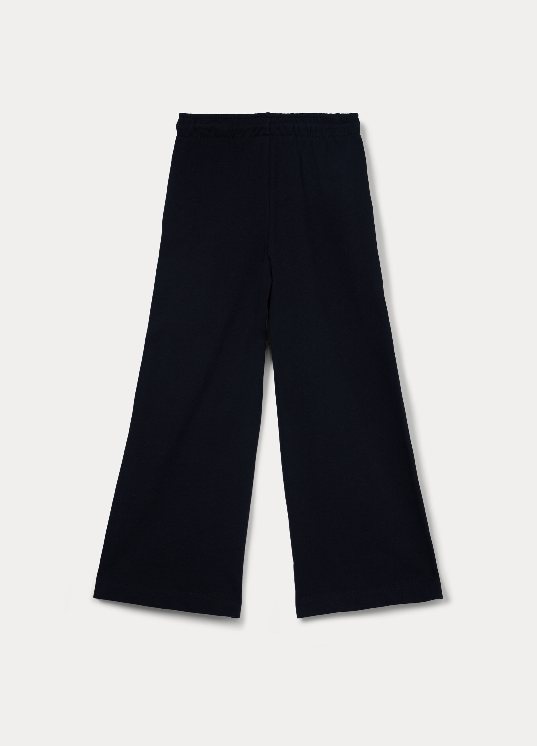 Jogger wide leg in french terry di puro cotone ragazza_1