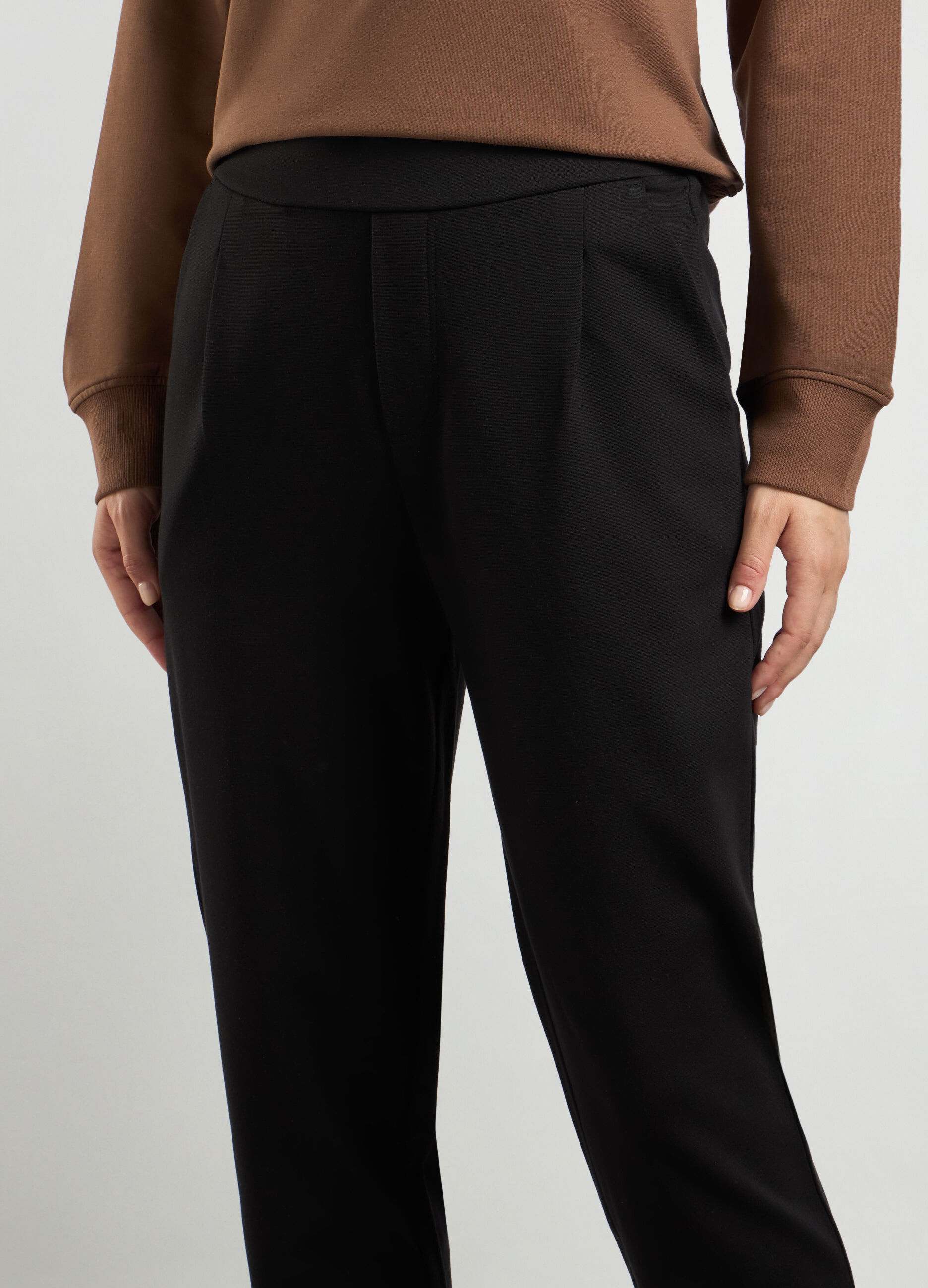 Pantaloni in jersey di viscosa stretch donna_2