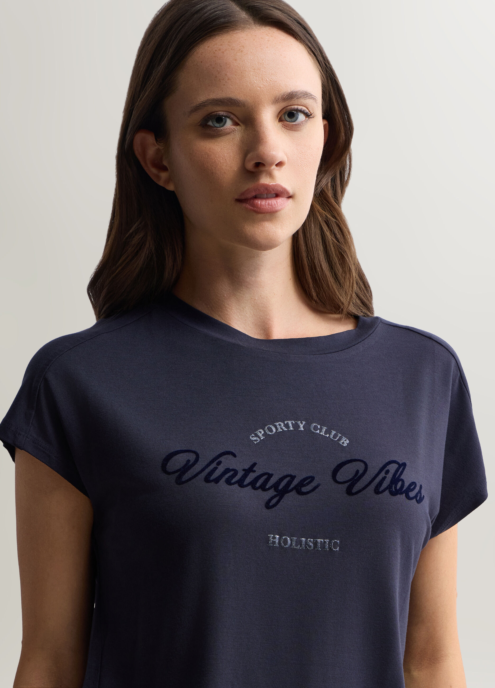 T-shirt Fit Over girocollo stretch donna_2