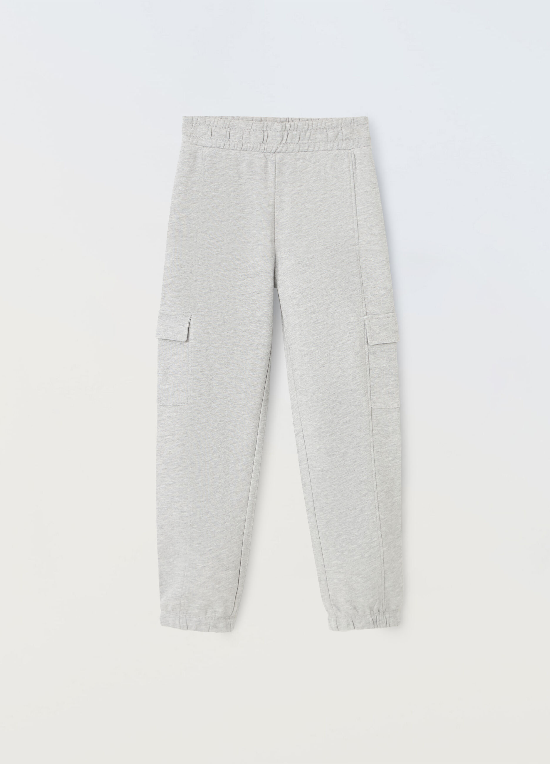 Joggers cargo in french terry di puro cotone ragazza_0