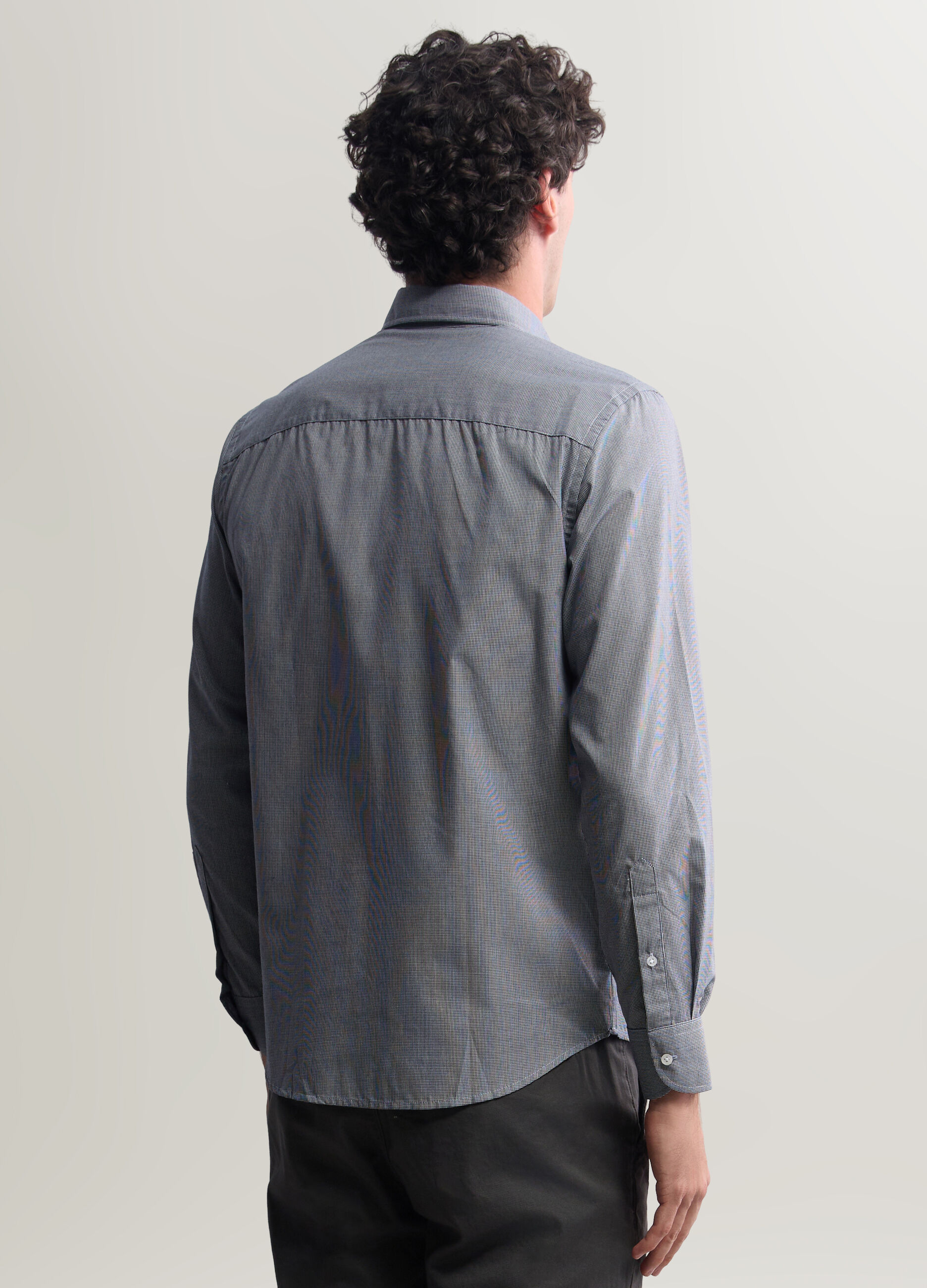 Camicia regular fit in misto cotone uomo_1