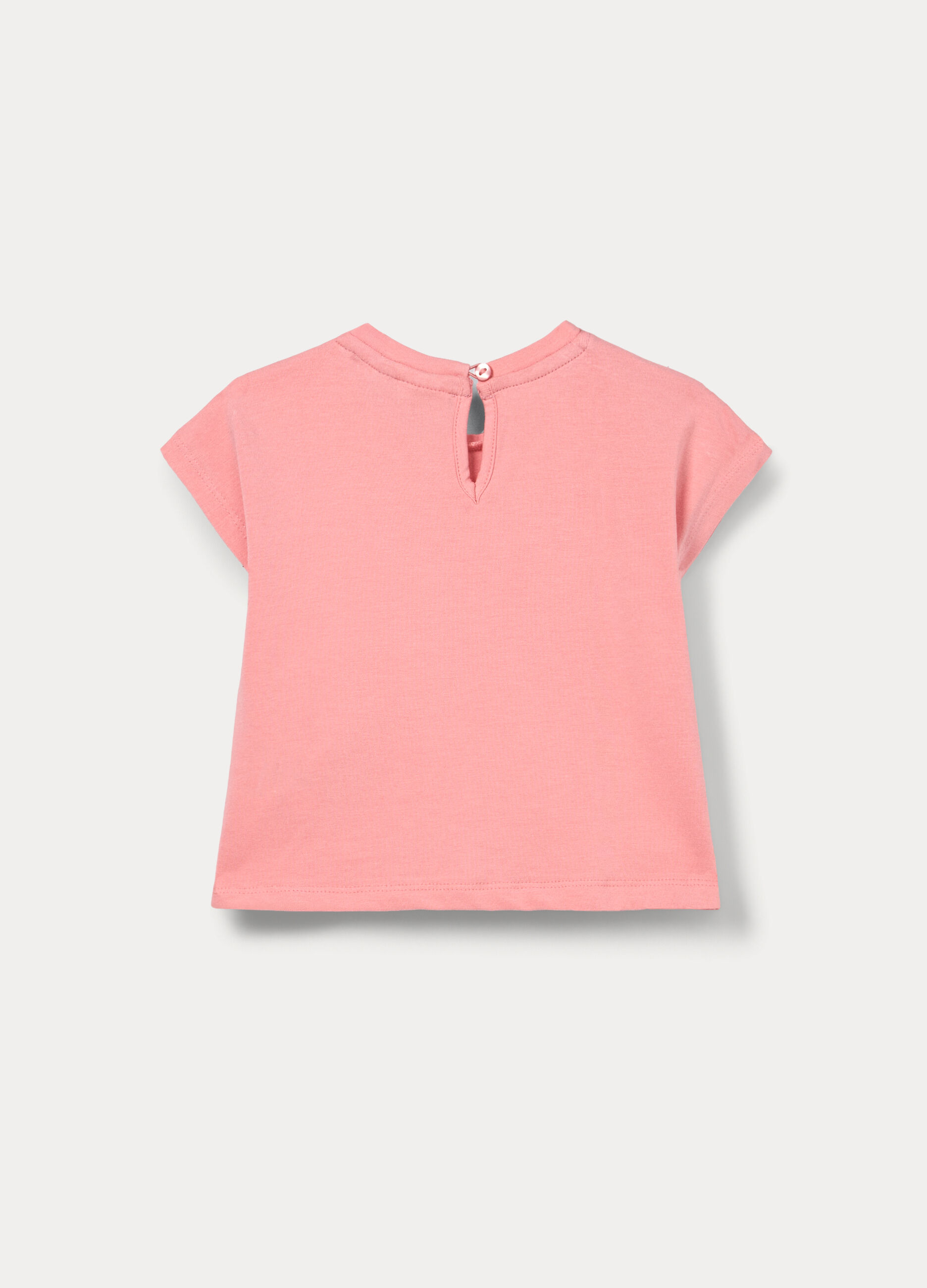 T-shirt in jersey di cotone stretch bimba_1