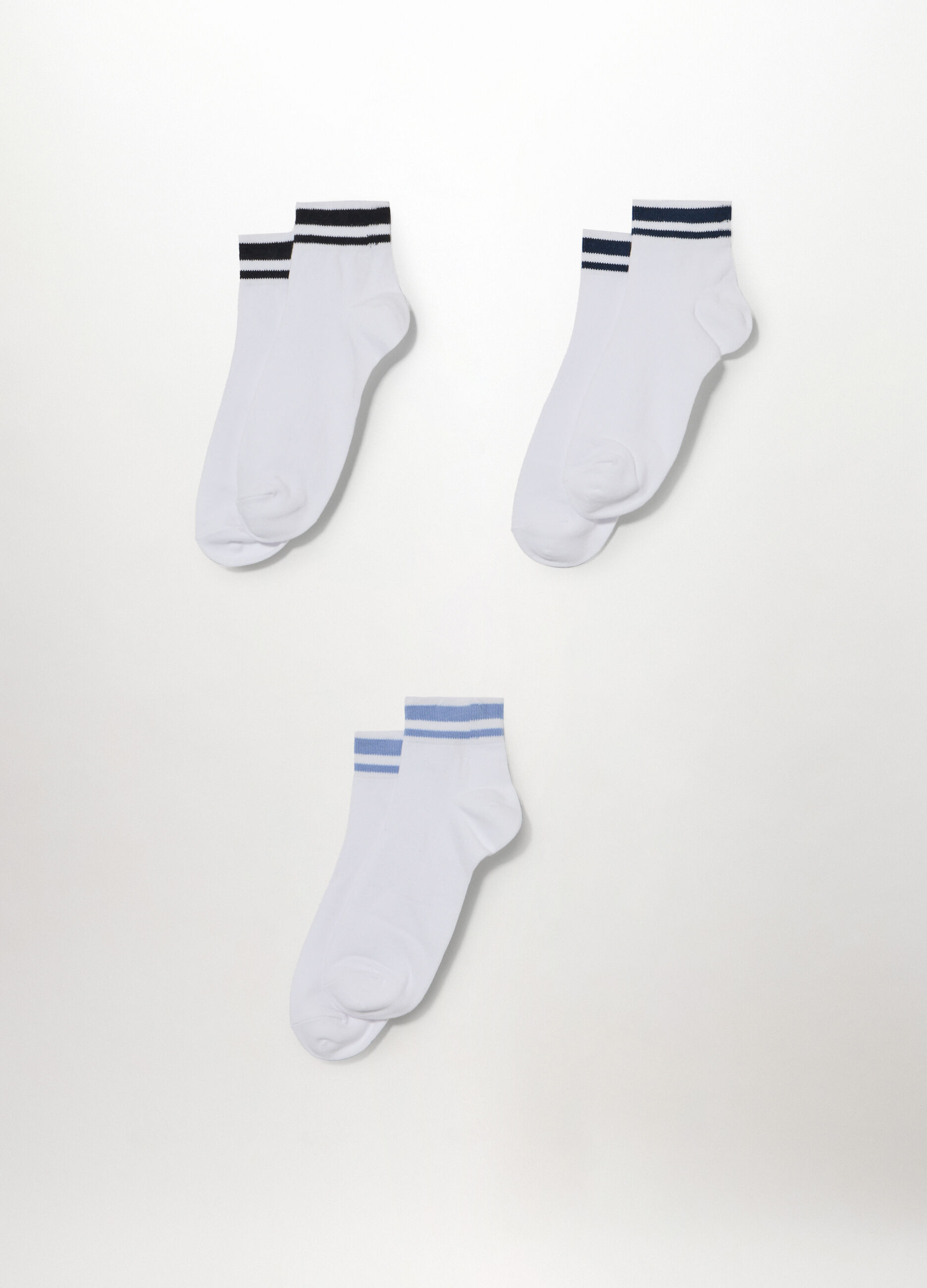 3 pack calzini con orlo a righe uomo_0
