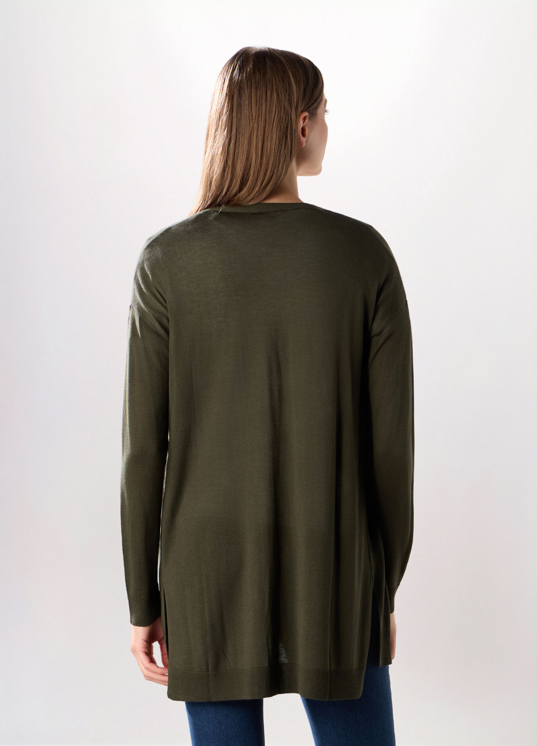 Cardigan tricot misto viscosa donna_1