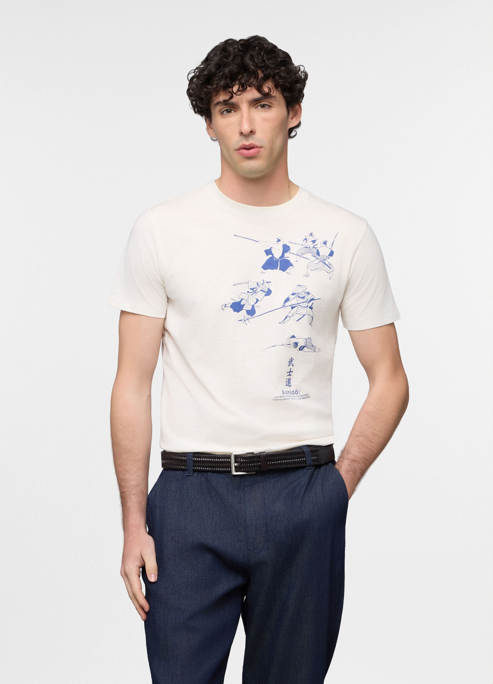 T-shirt girocollo stampa Bushido uomo_0