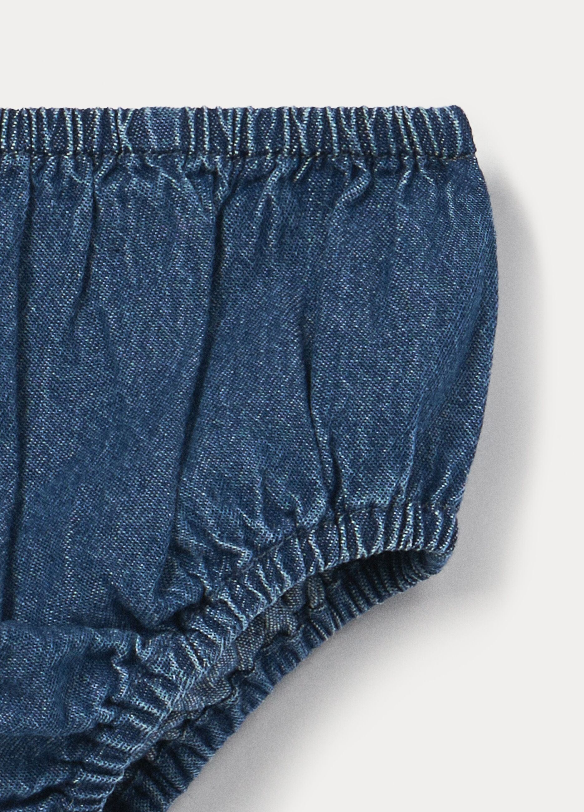 Set in chambray di puro cotone neonata _3