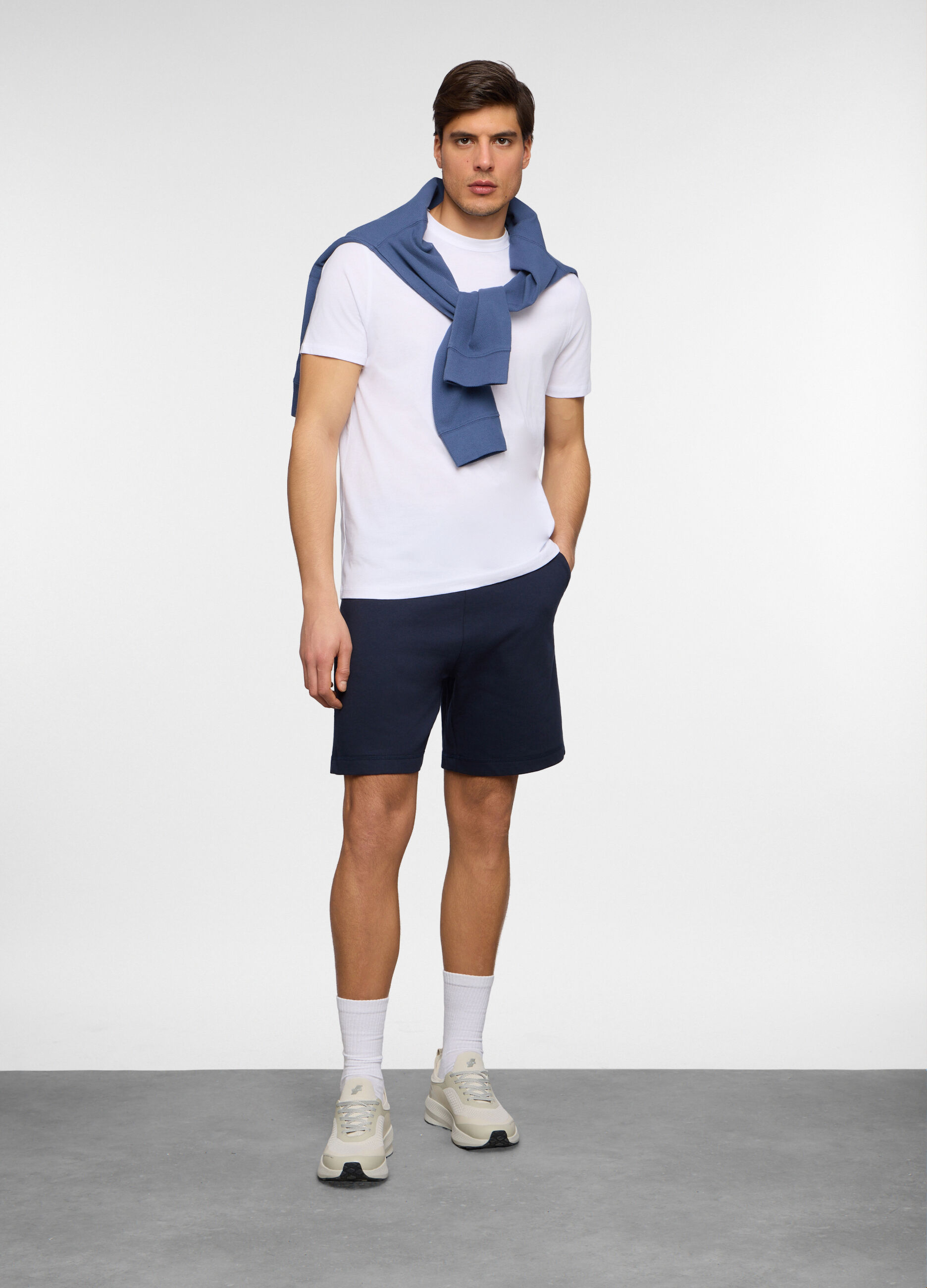 Pantaloncini in felpa di cotone uomo_0