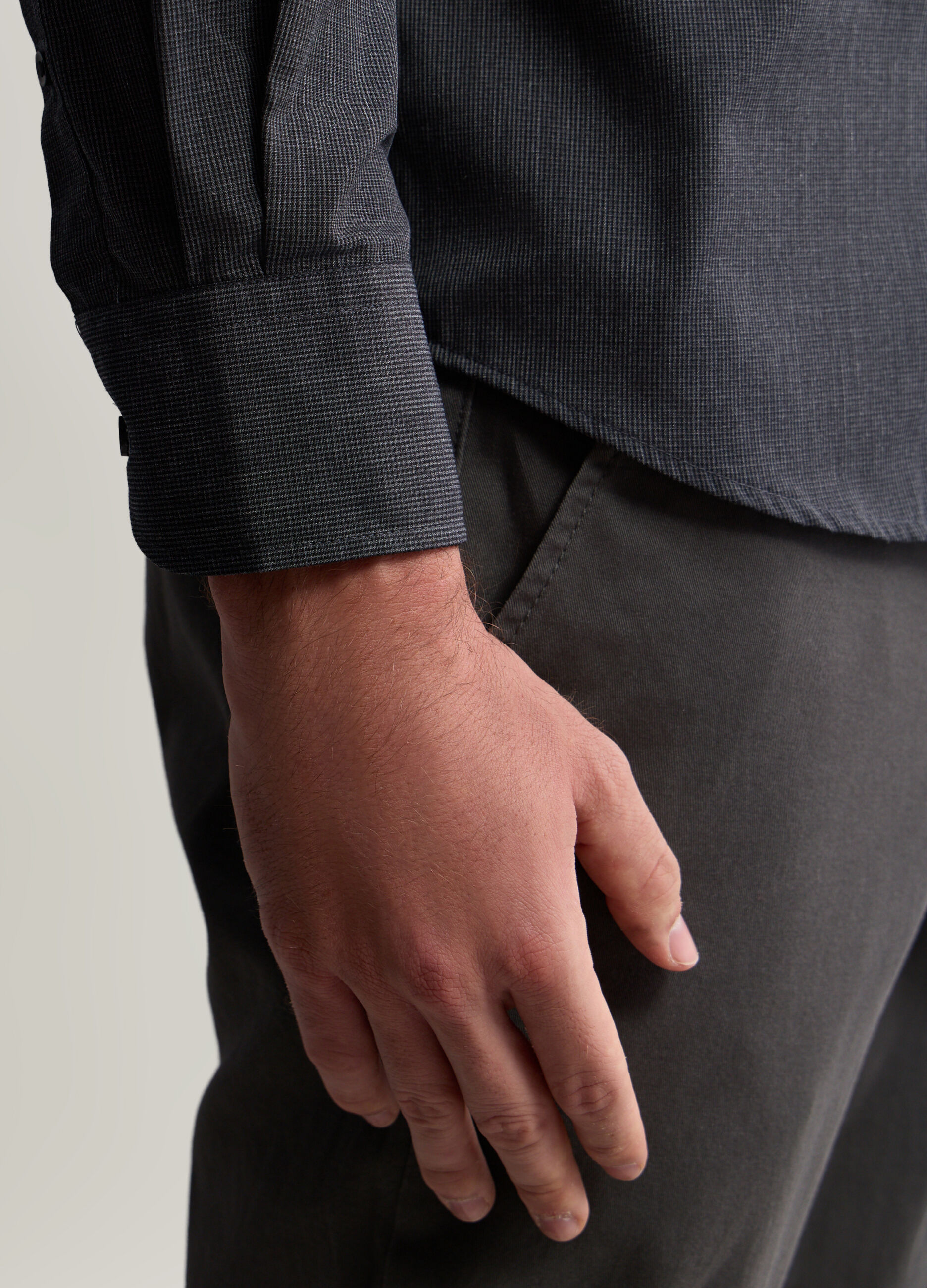 Camicia regular fit in misto cotone uomo_2