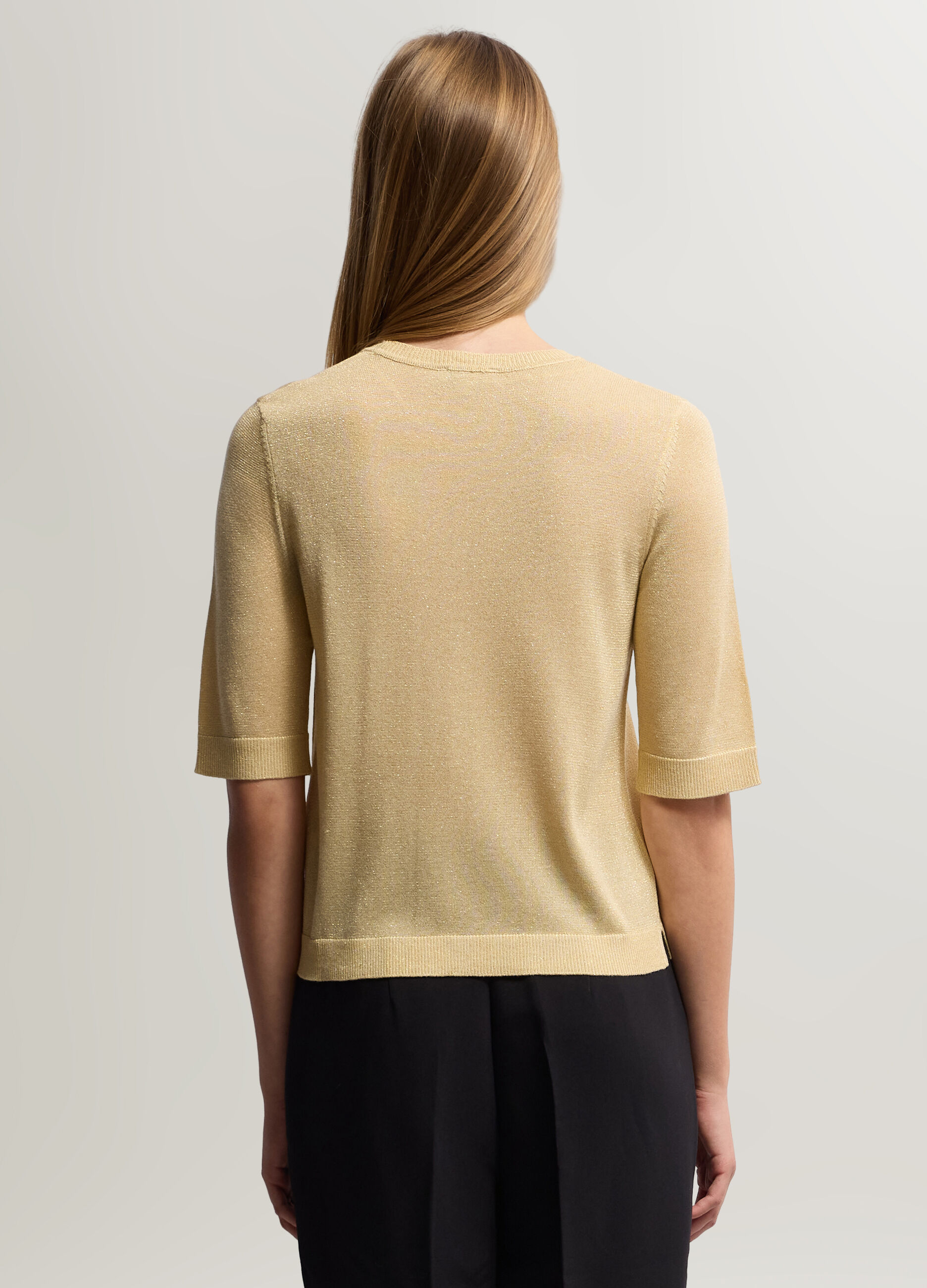 Maglia girocollo rasata donna_1