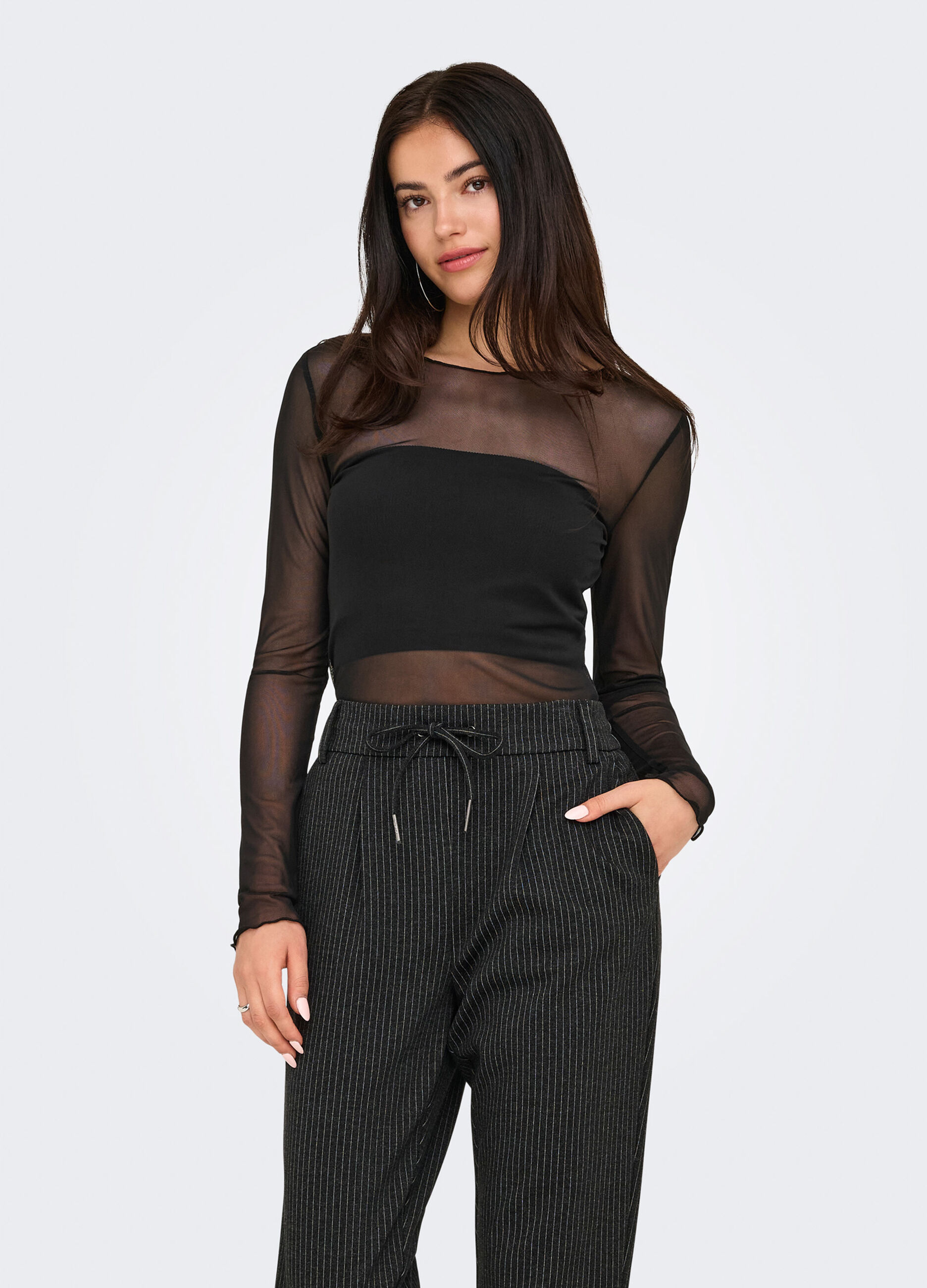 T-shirt a maniche lunghe donna_0