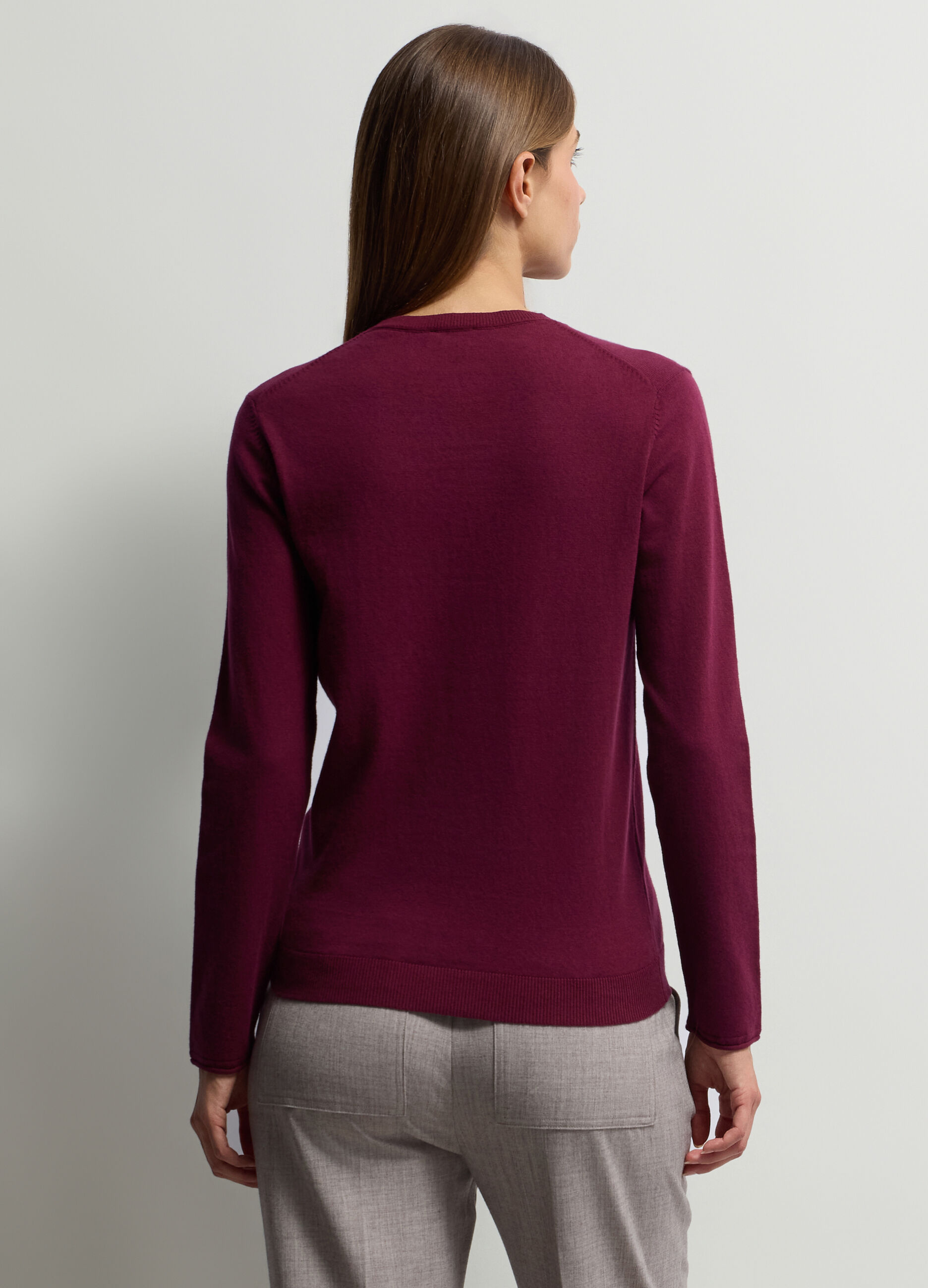 Pullover girocollo rasato donna_1