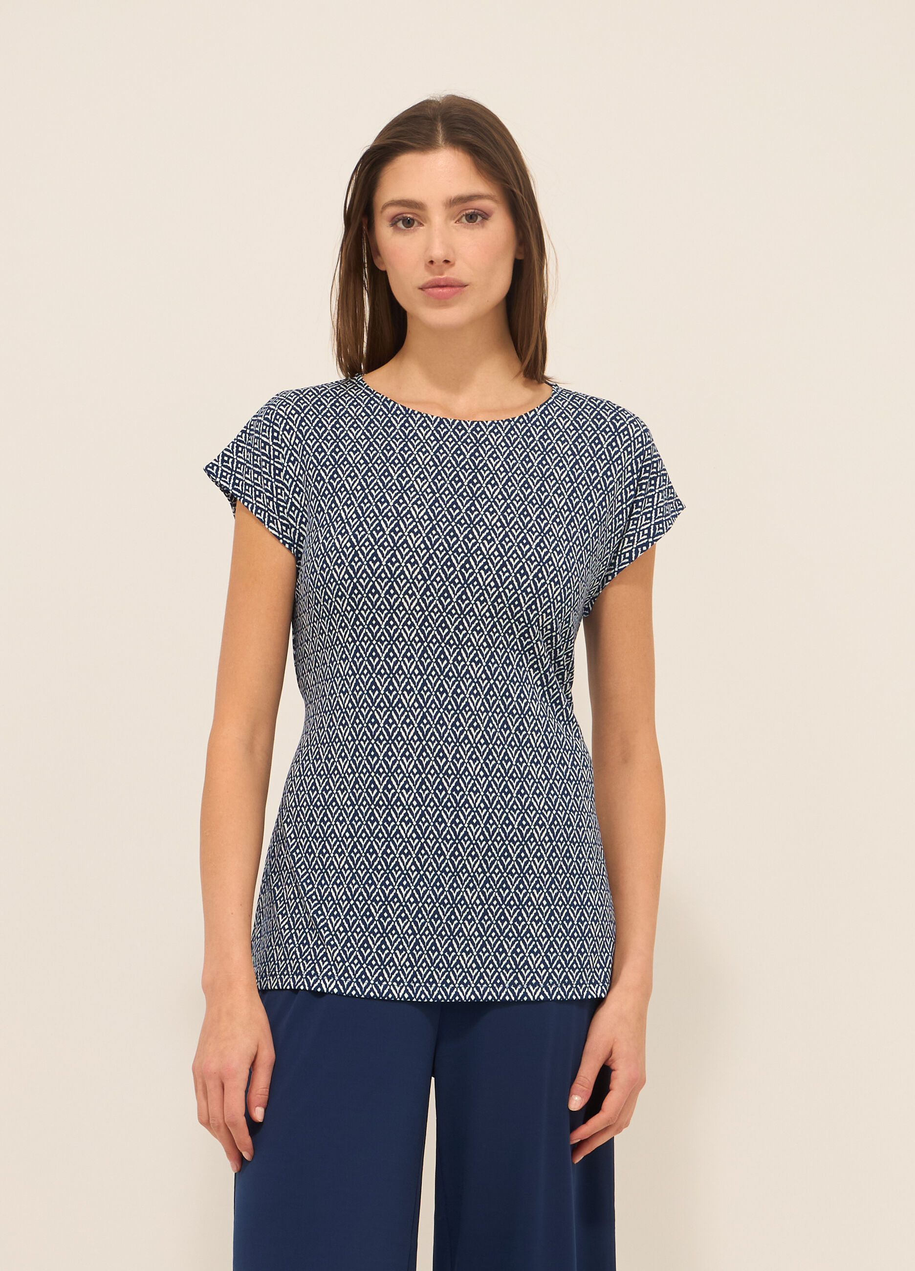 T-shirt in jersey stretch donna_0