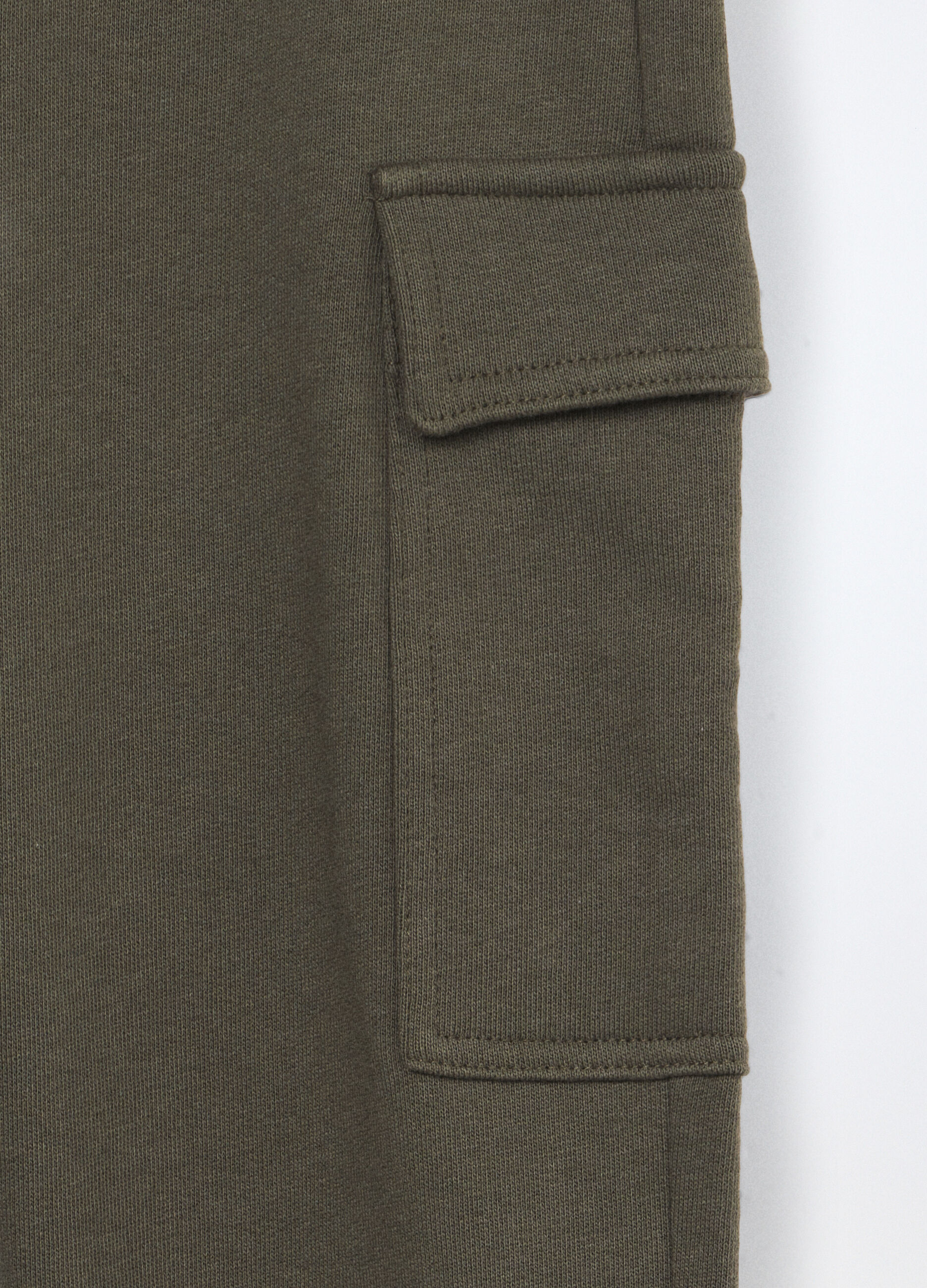 Jogger cargo in french terry di puro cotone bambino_2