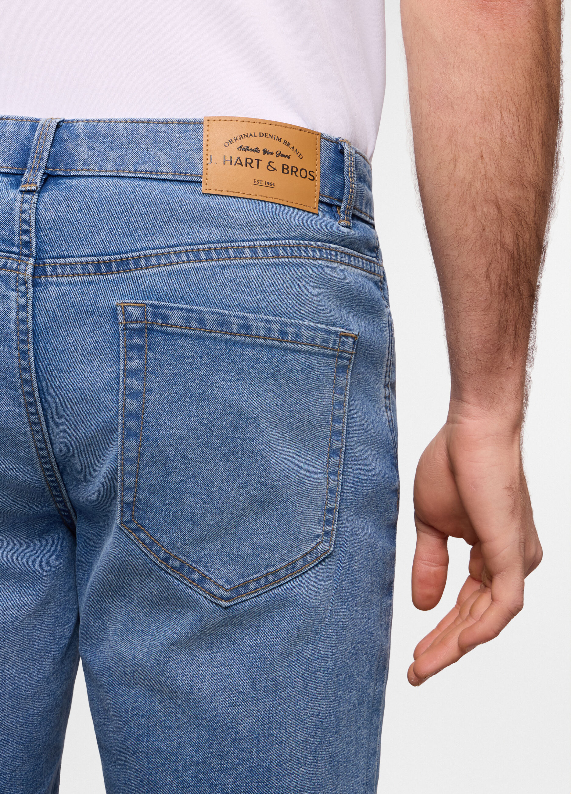 Bermuda in denim di cotone stretch uomo_2