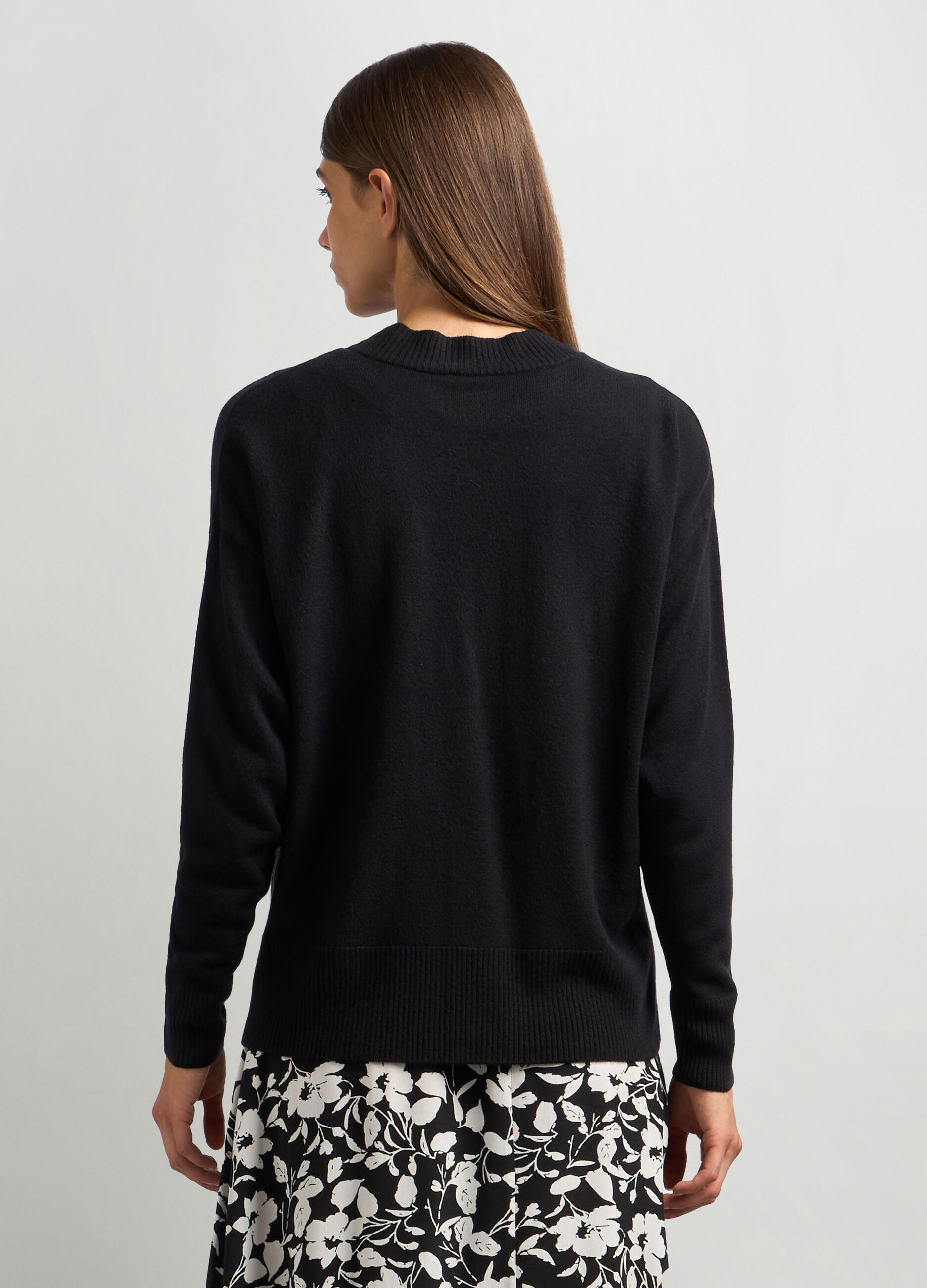 Cardigan tricot con scollo a V donna_1