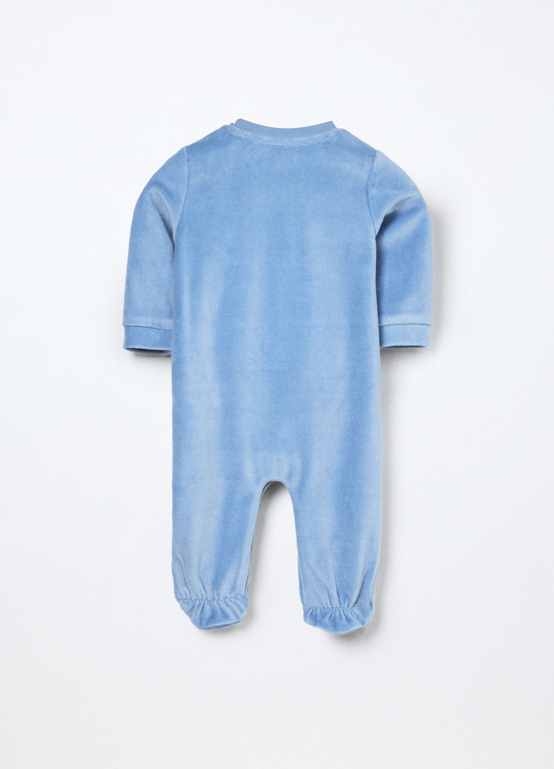 Tutina in misto cotone velours neonato_1