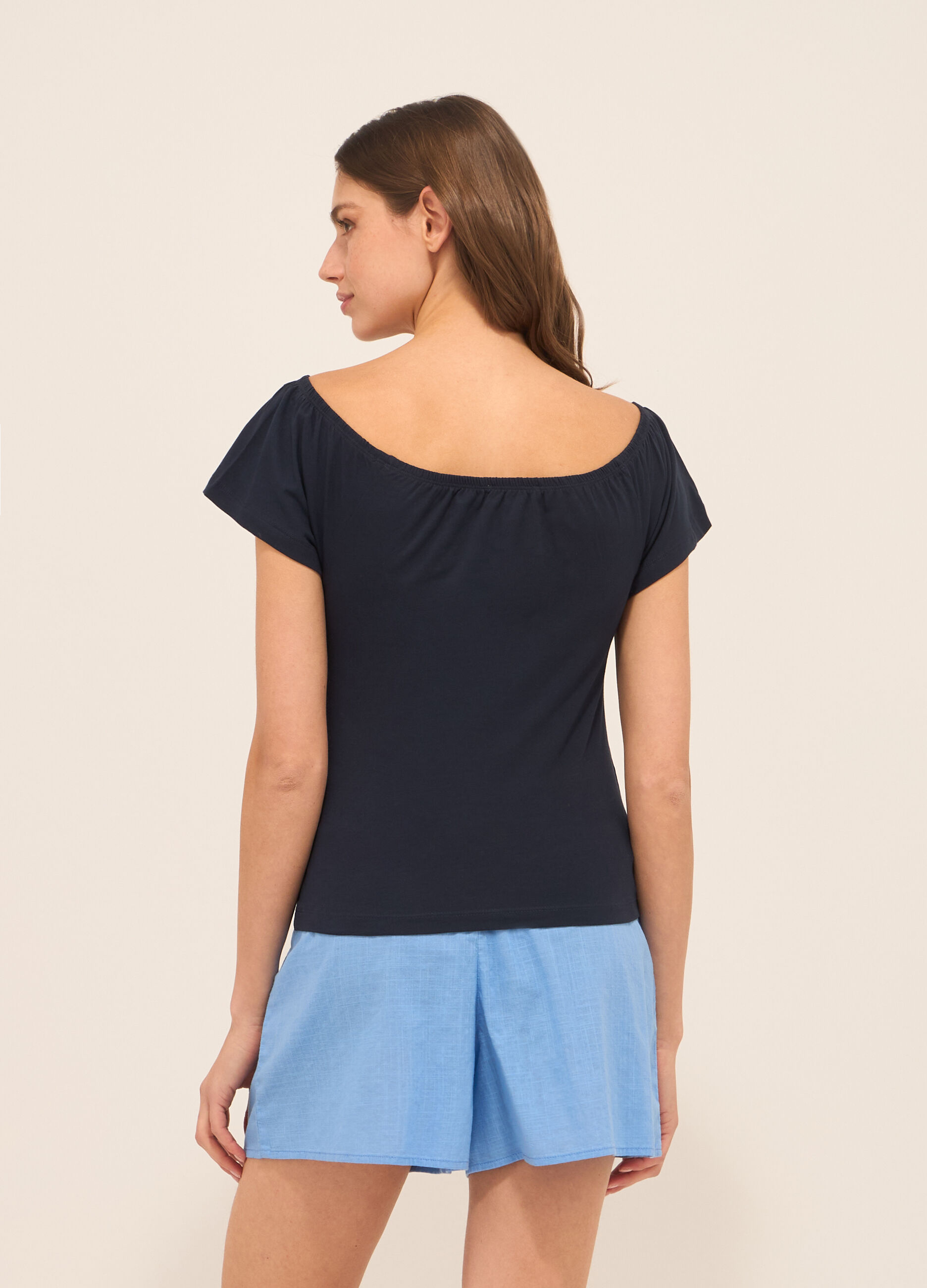 T-shirt in cotone stretch donna_1
