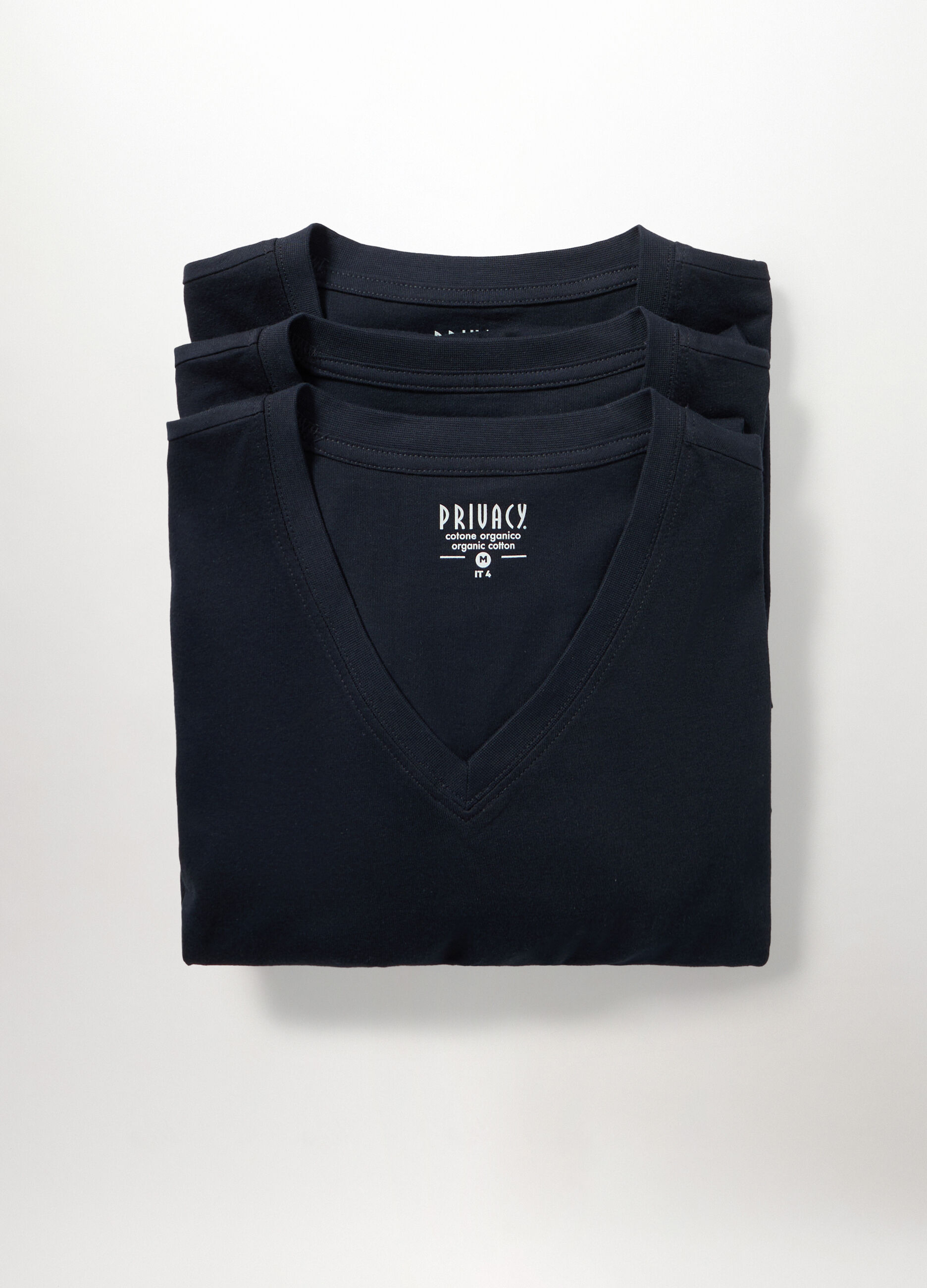 3 pack T-shirt collo a V in cotone uomo_0