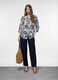 Camicia fit regular con scollo a V in misto lino donna_0