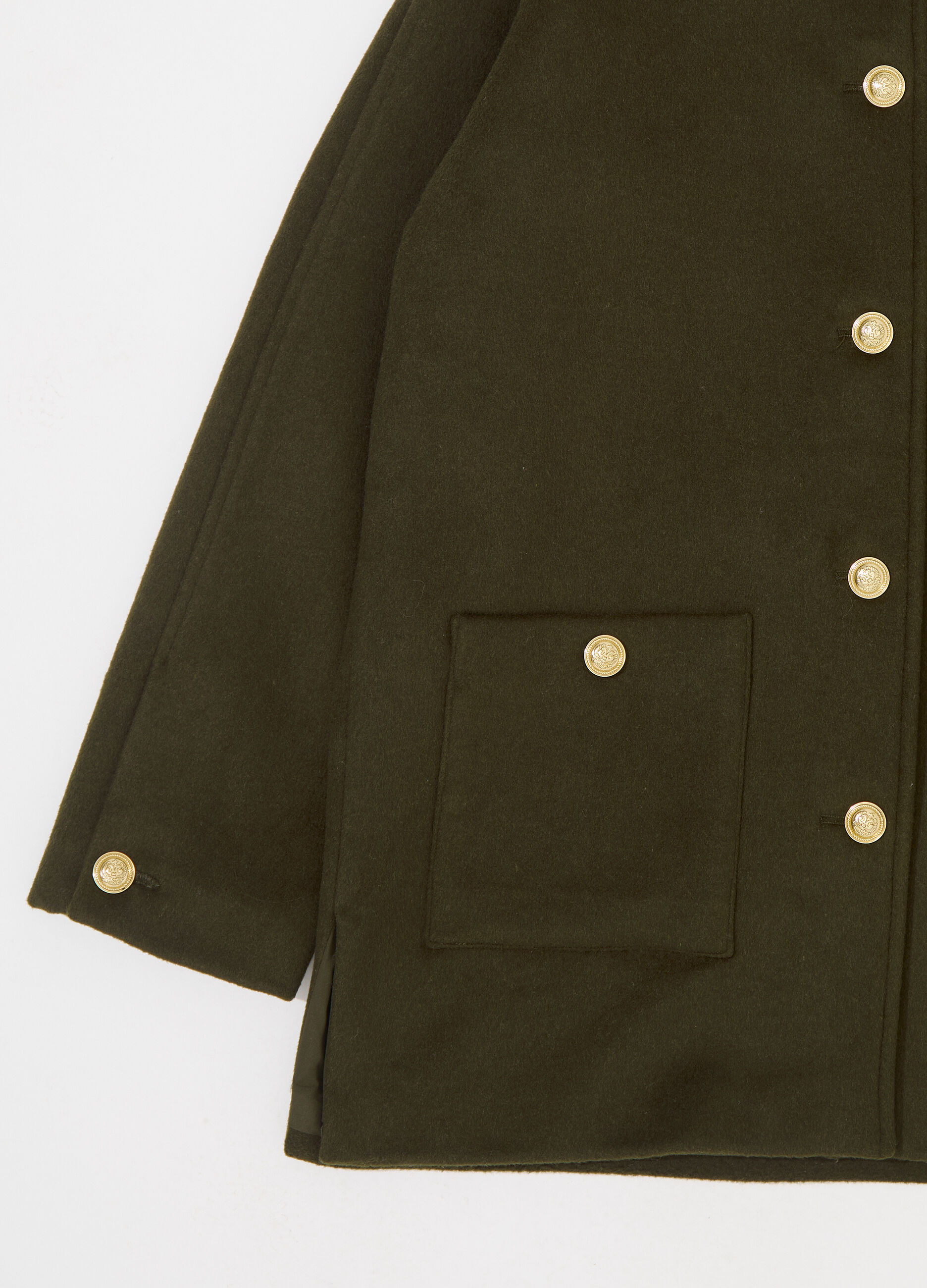 Cappotto montgomery corto in misto lana donna_6