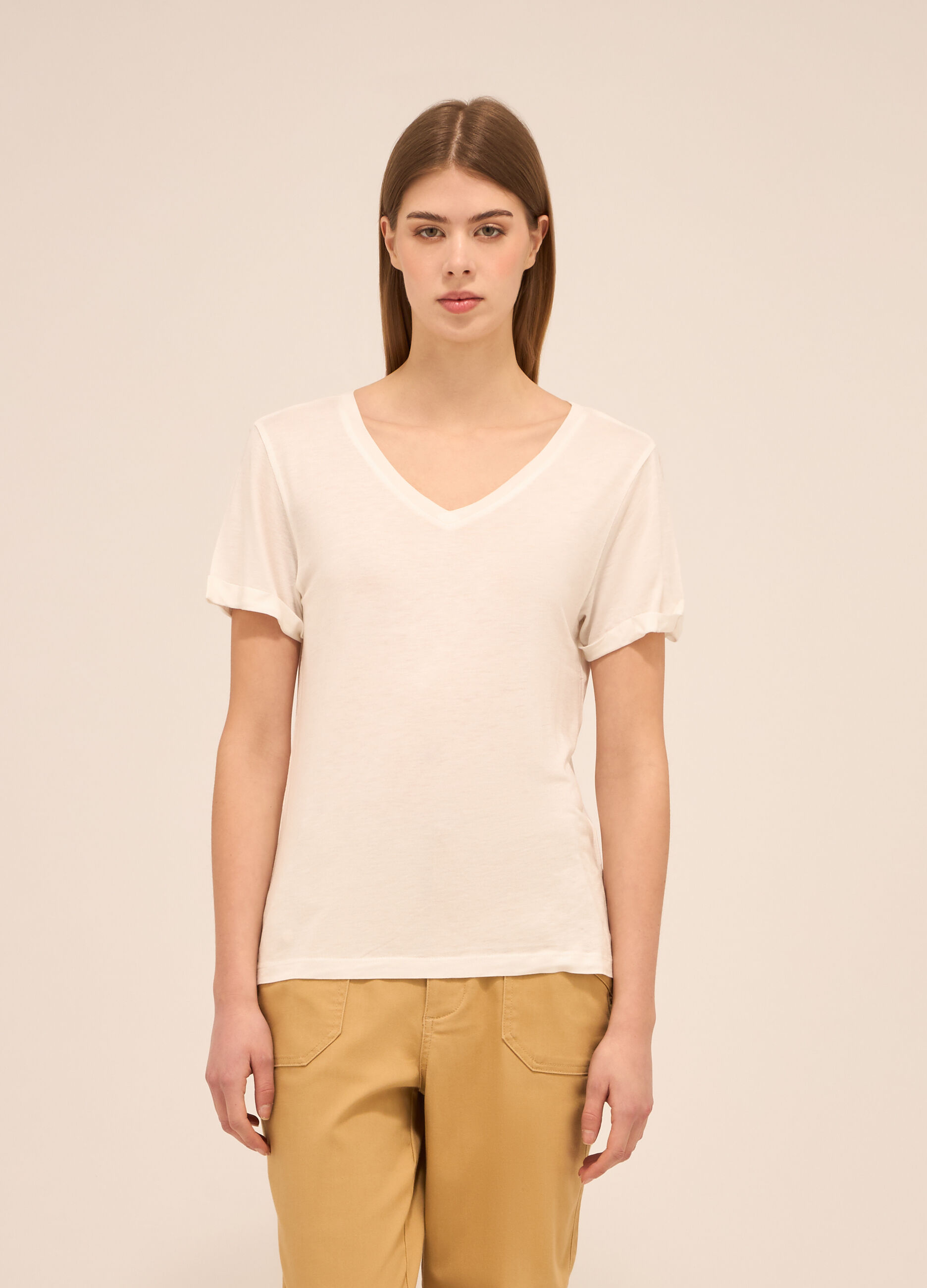 T-shirt in pura viscosa donna_0