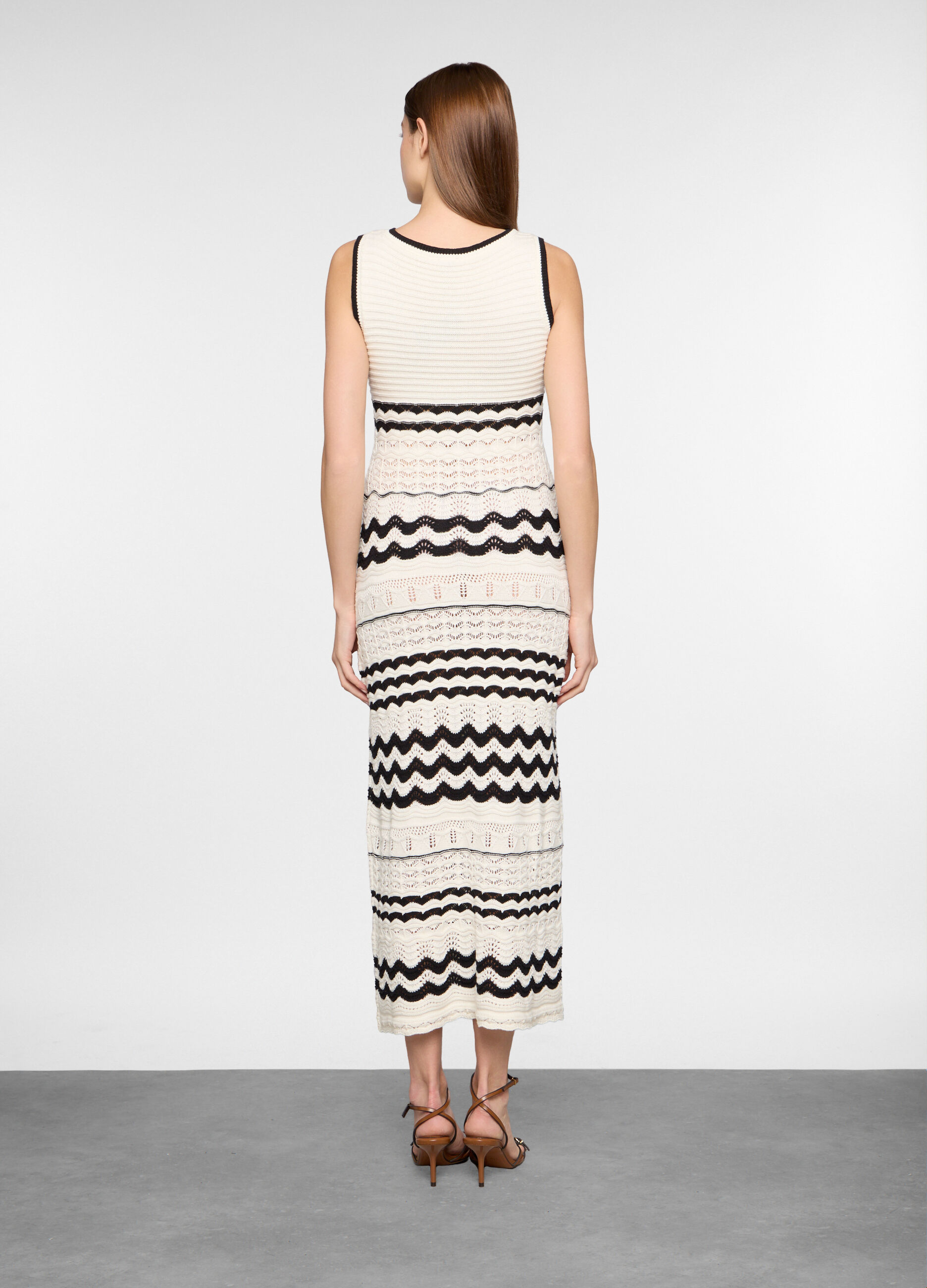 Vestito lungo crochet in puro cotone donna_1