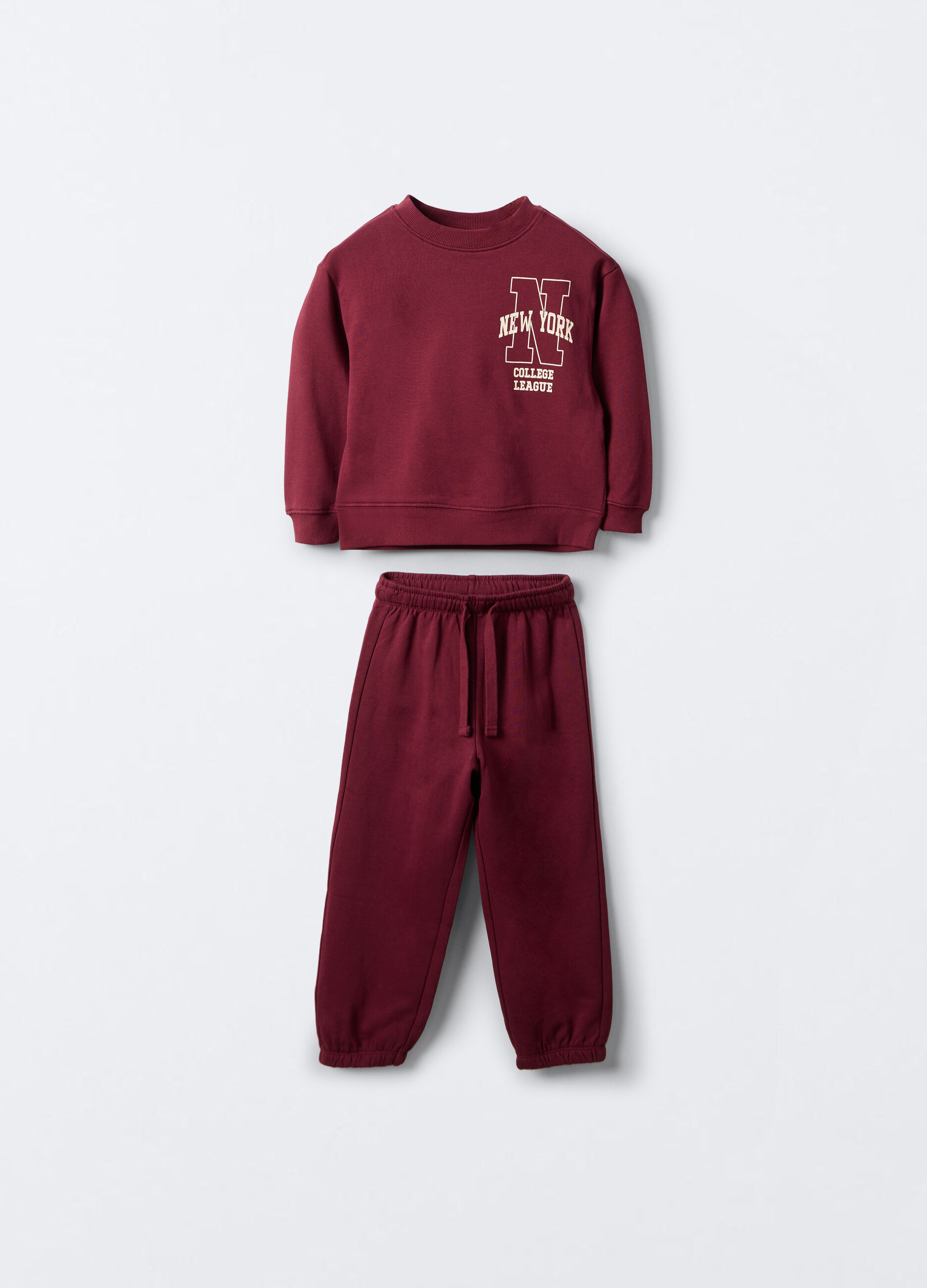 Jogging set in felpa di puro cotone bambino_0