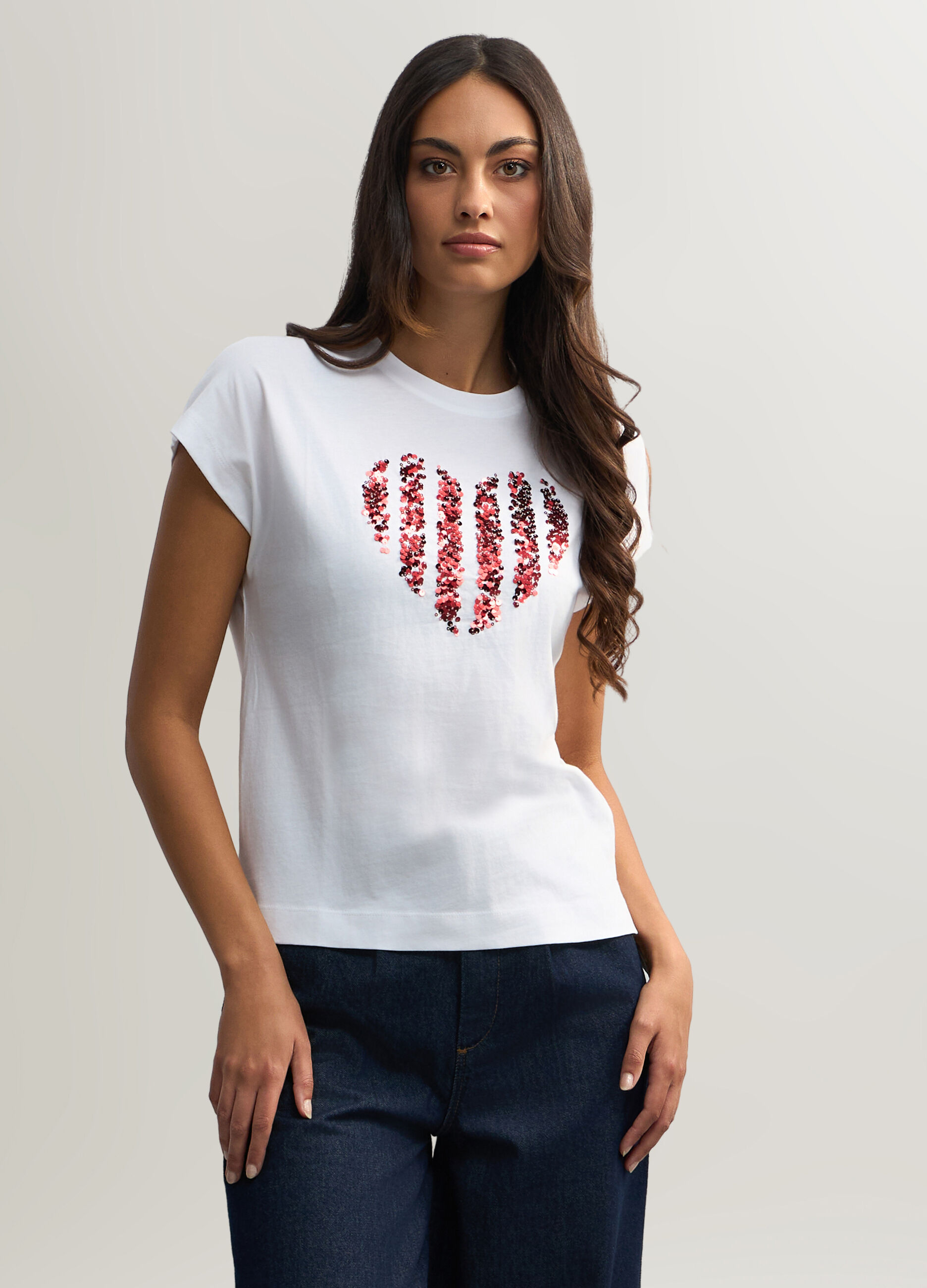 T-shirt girocollo cotone donna_0