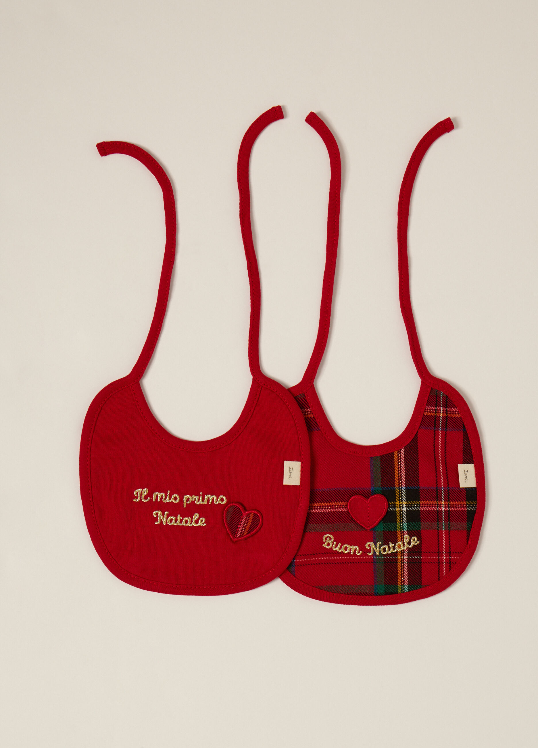 Pack 2 bavaglini in interlock di puro cotone IANA neonata_0