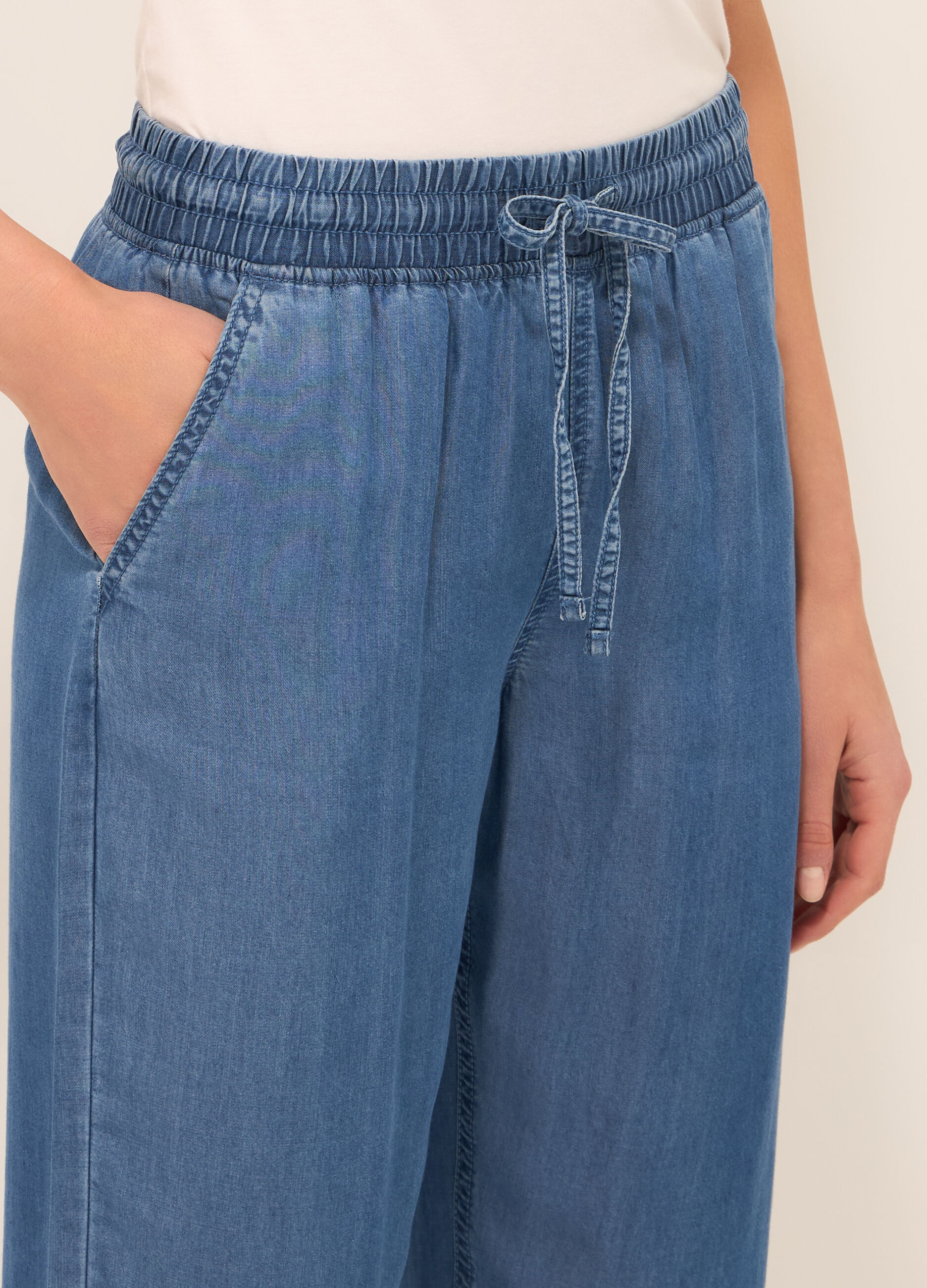 Jogger in puro lyocell donna _3