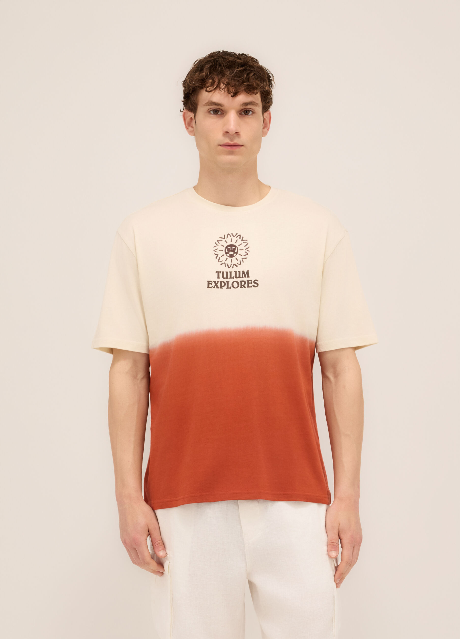 T-shirt dégradé con stampa uomo_0