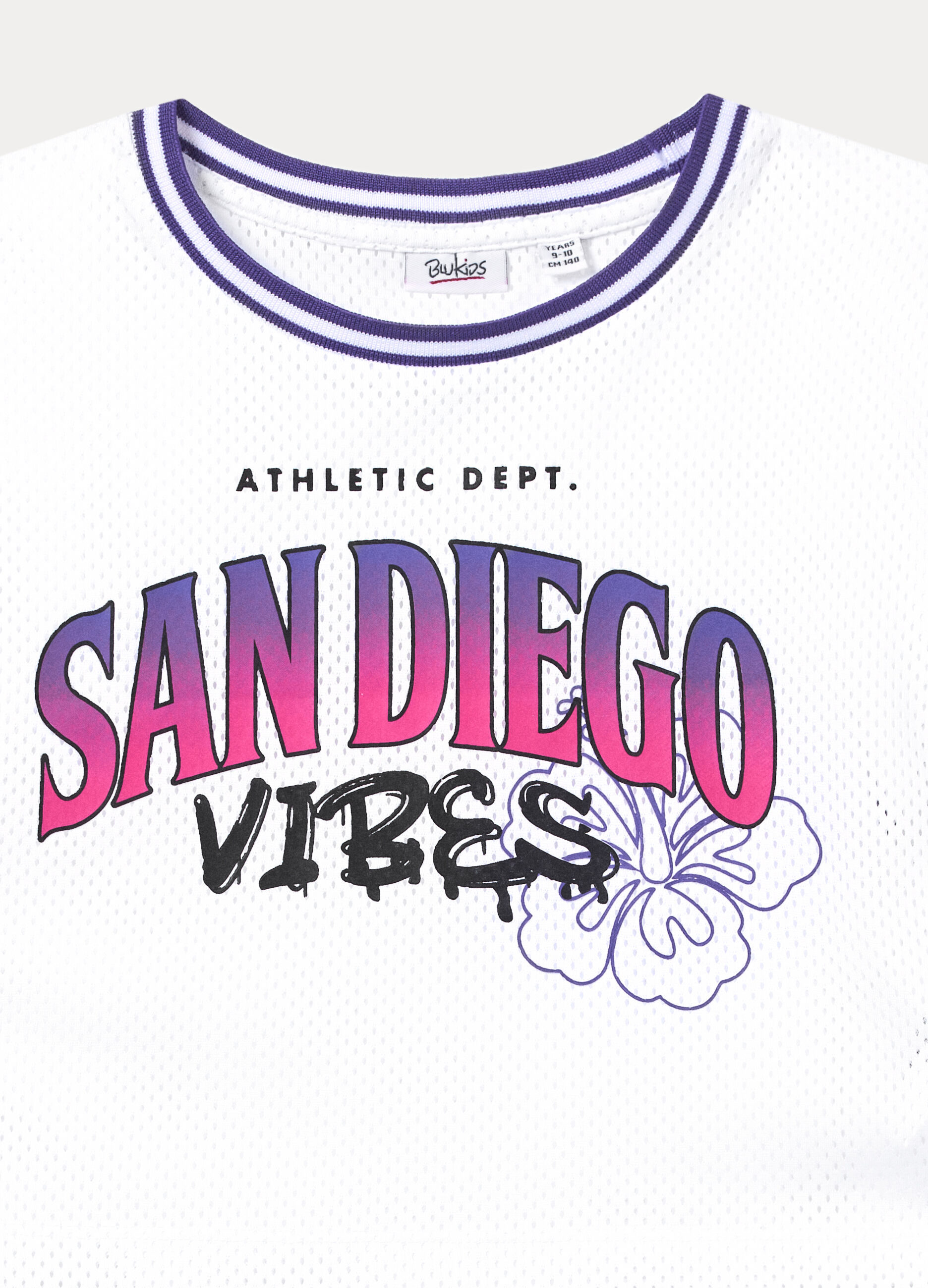 T-shirt box fit in mesh ragazza_2