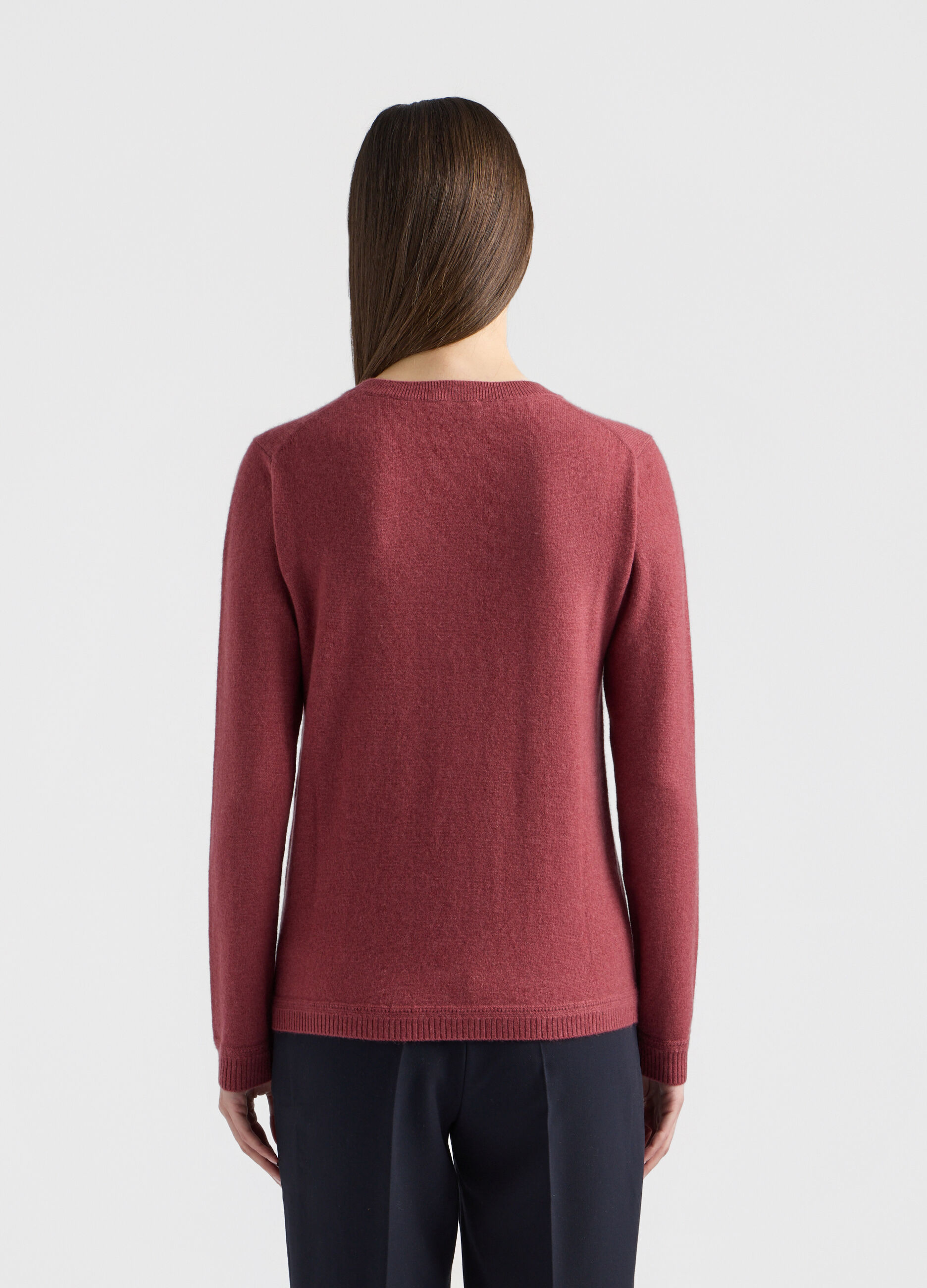 Pullover girocollo in puro cashmere donna_2