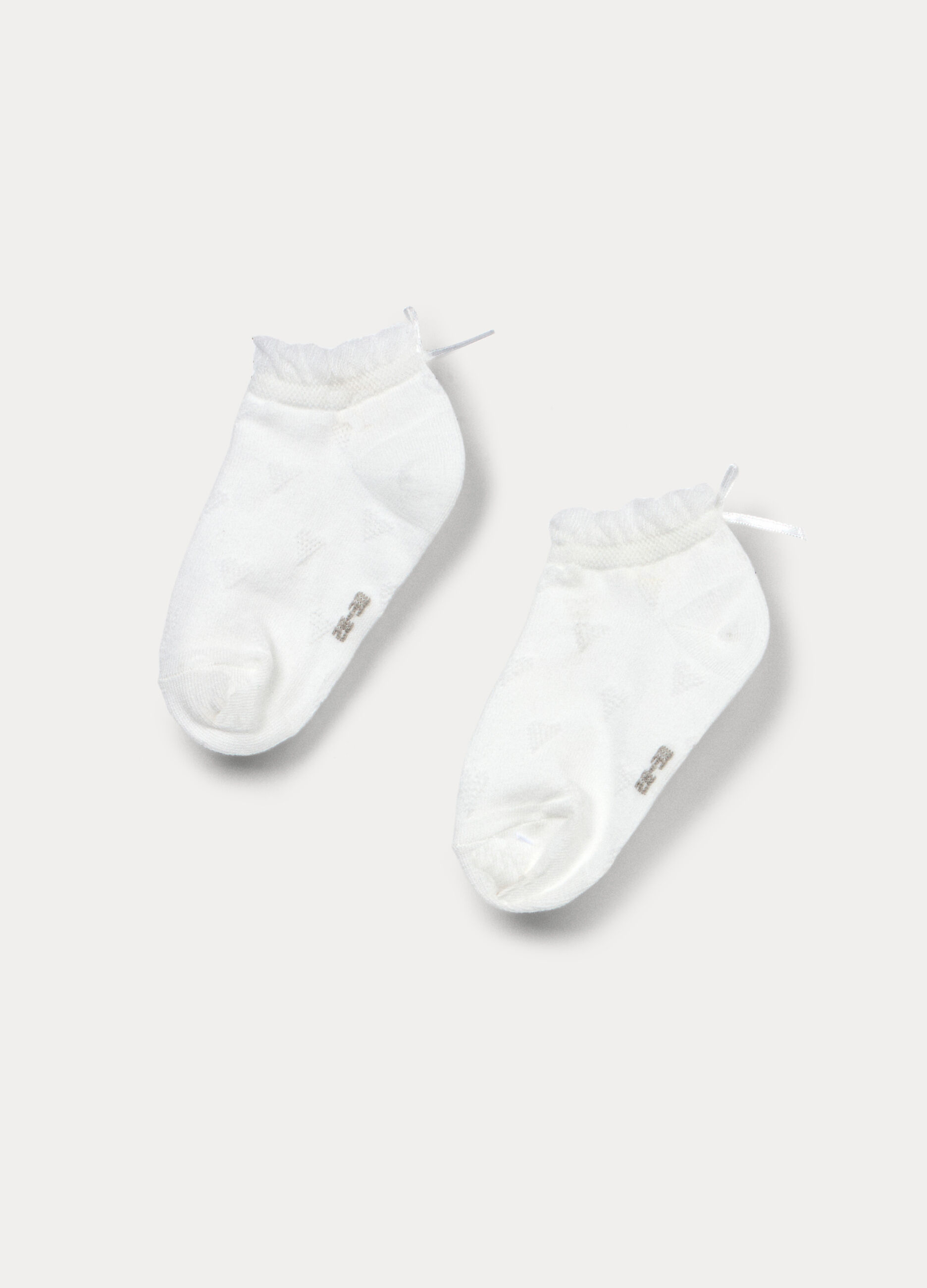 Calze corte jaquard misto cotone_0