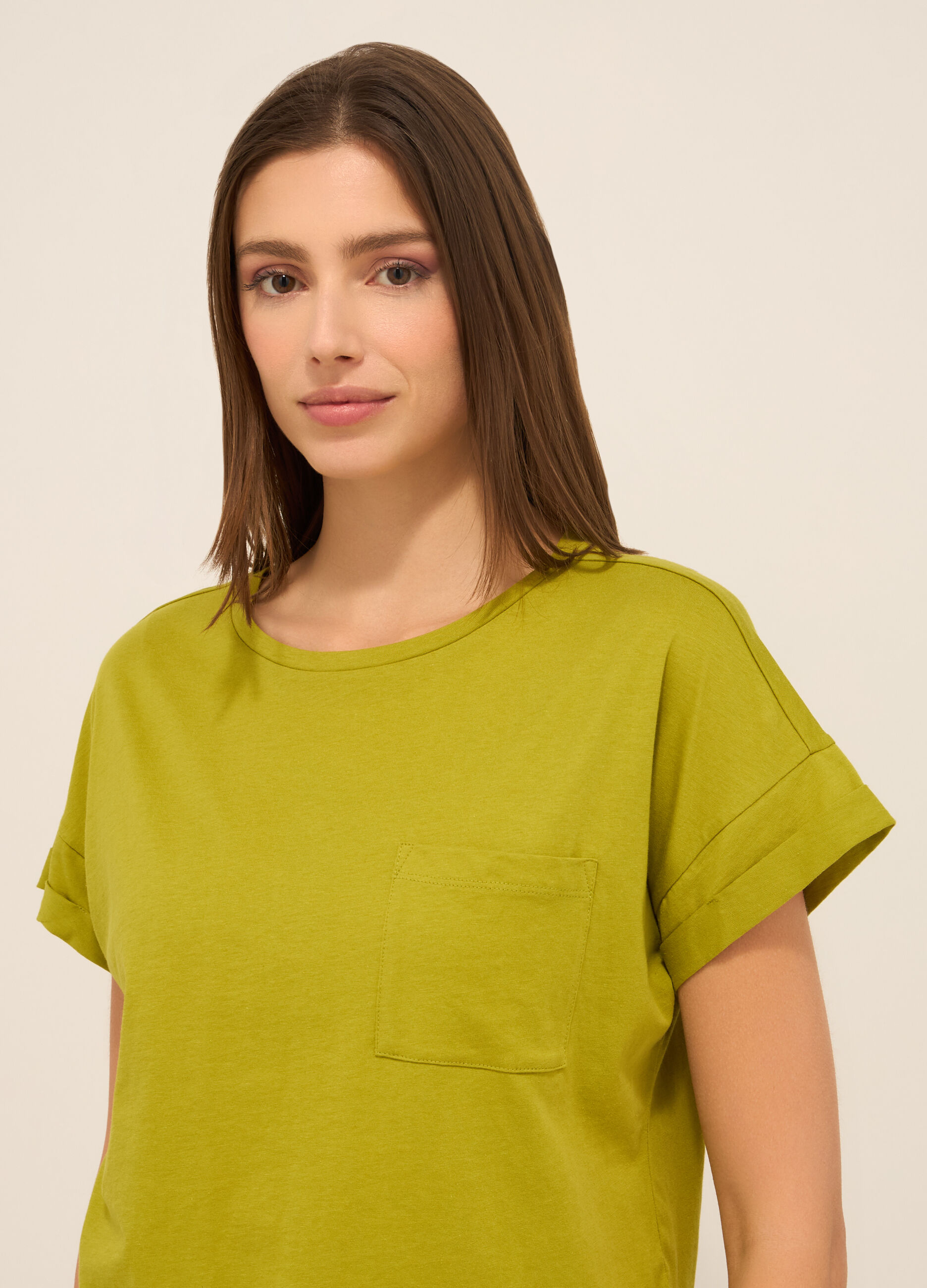T-shirt in jersey di puro cotone donna_2