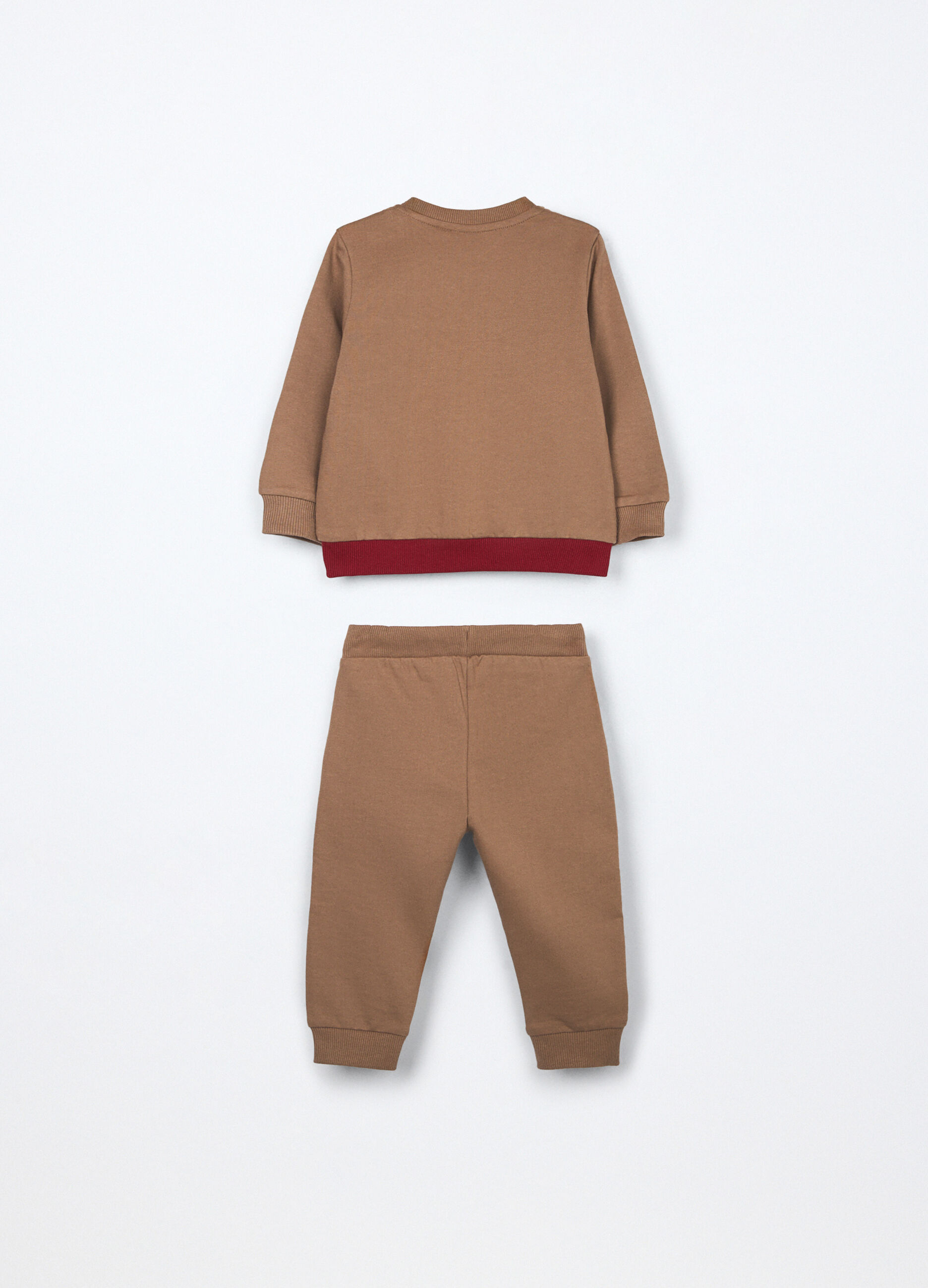 Jogging set in french terry di puro cotone neonato_1