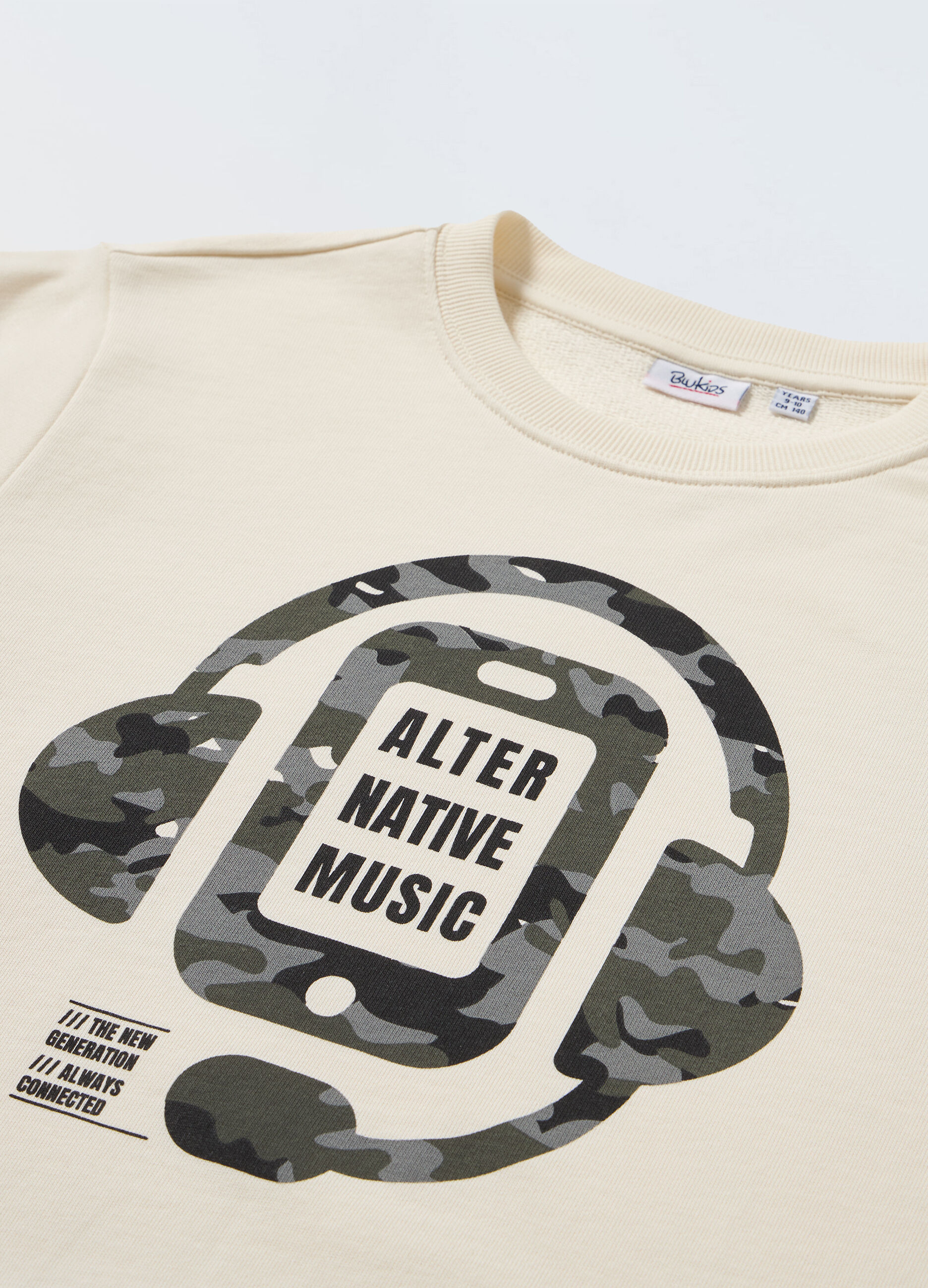 Felpa girocollo in puro cotone ragazzo_1