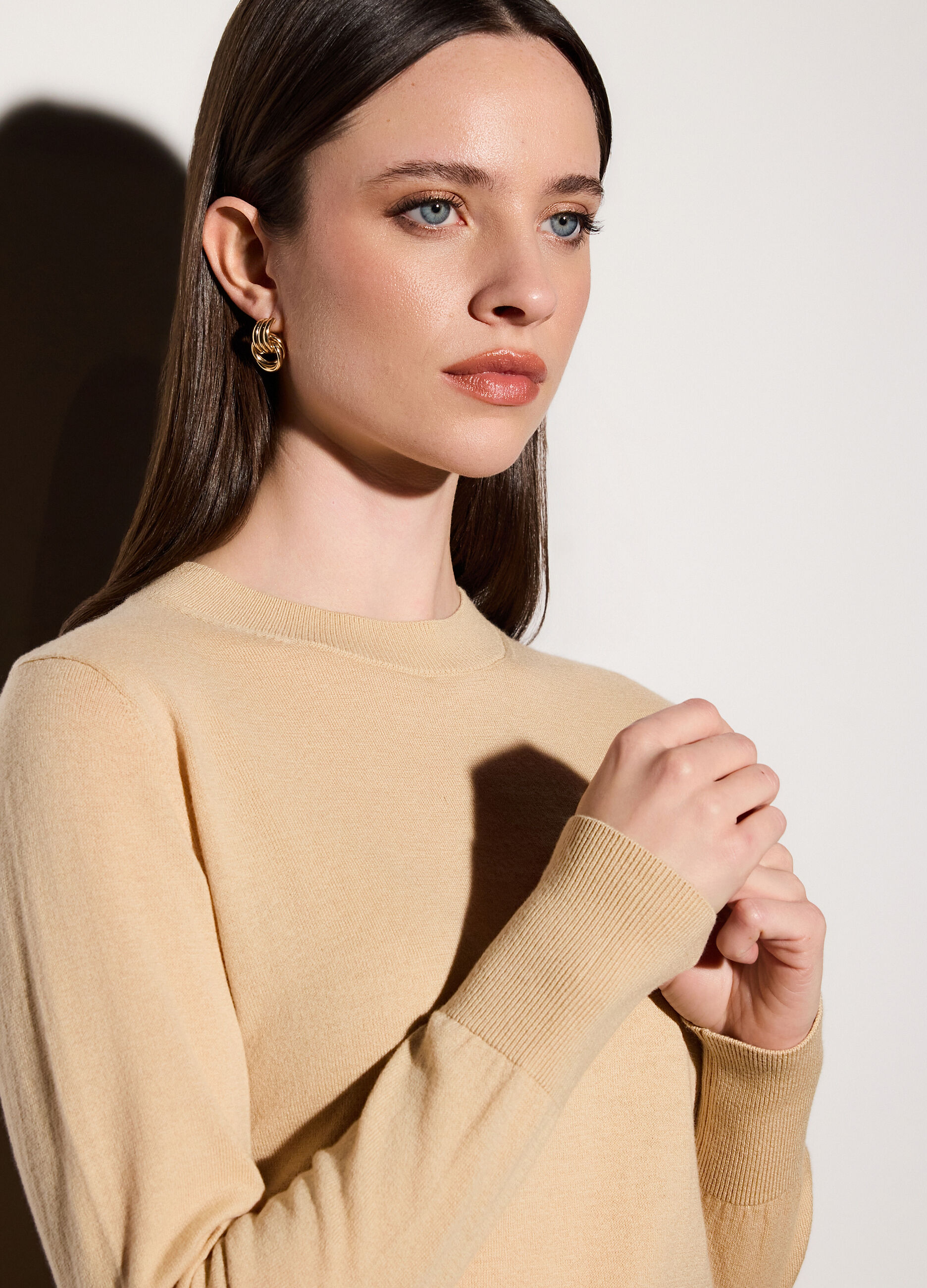 Maglia girocollo rasata donna_3