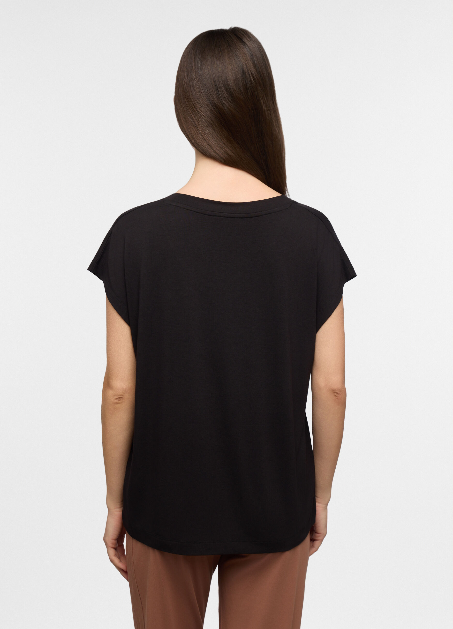 T-shirt girocollo stretch donna_1