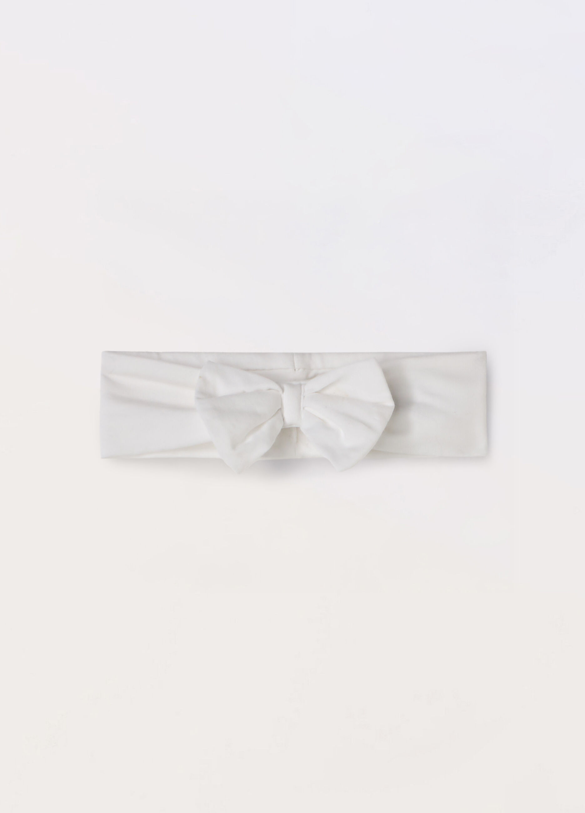 Fascetta per capelli in jersey di cotone stretch neonata_0