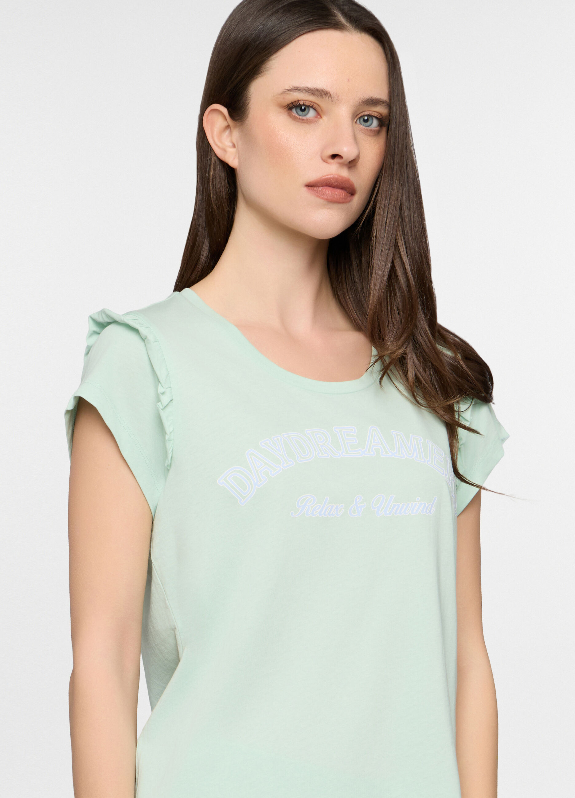 Set pigiama corto in jersey di puro cotone donna_2