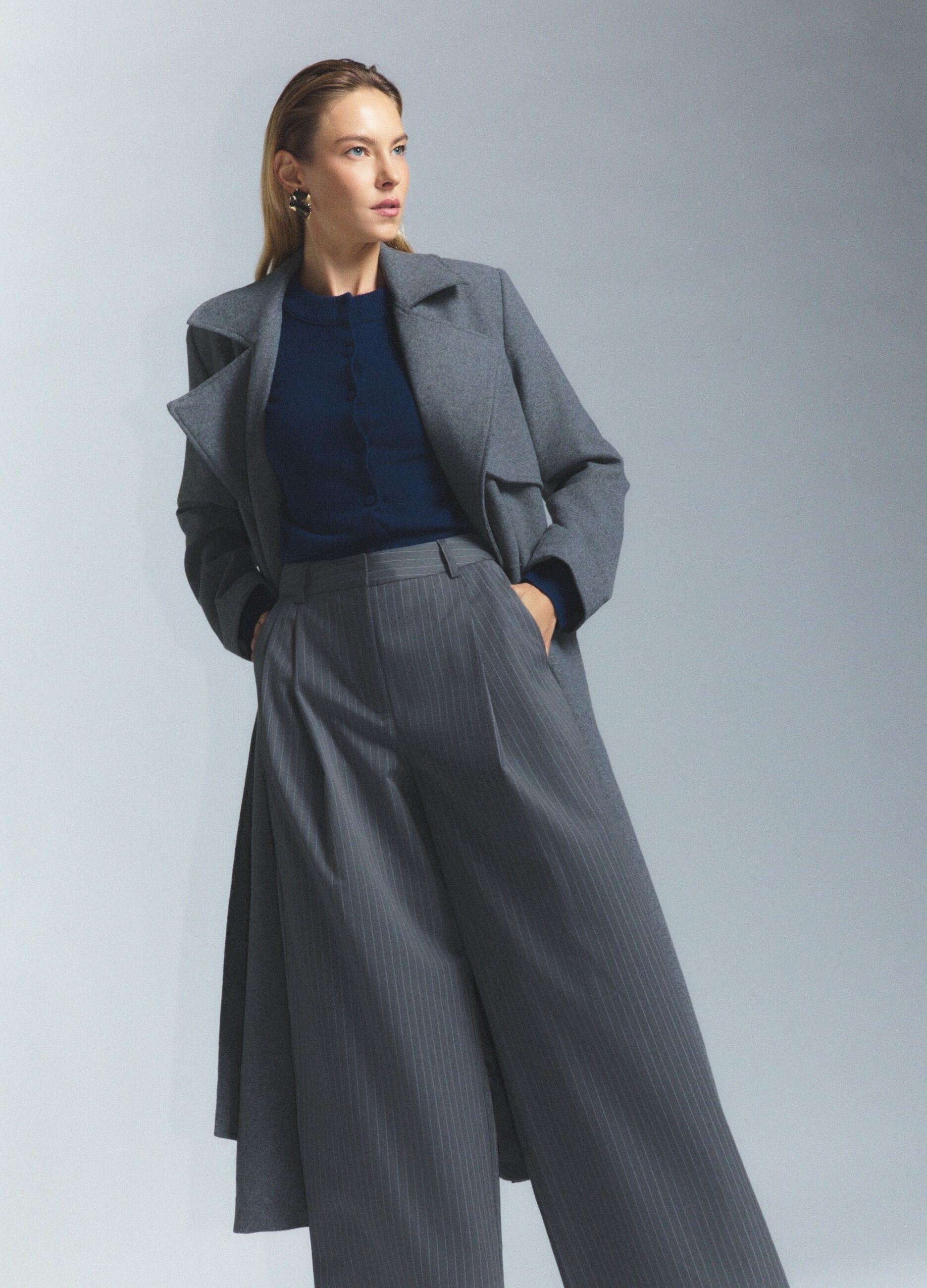 Cardigan girocollo rasato donna_1