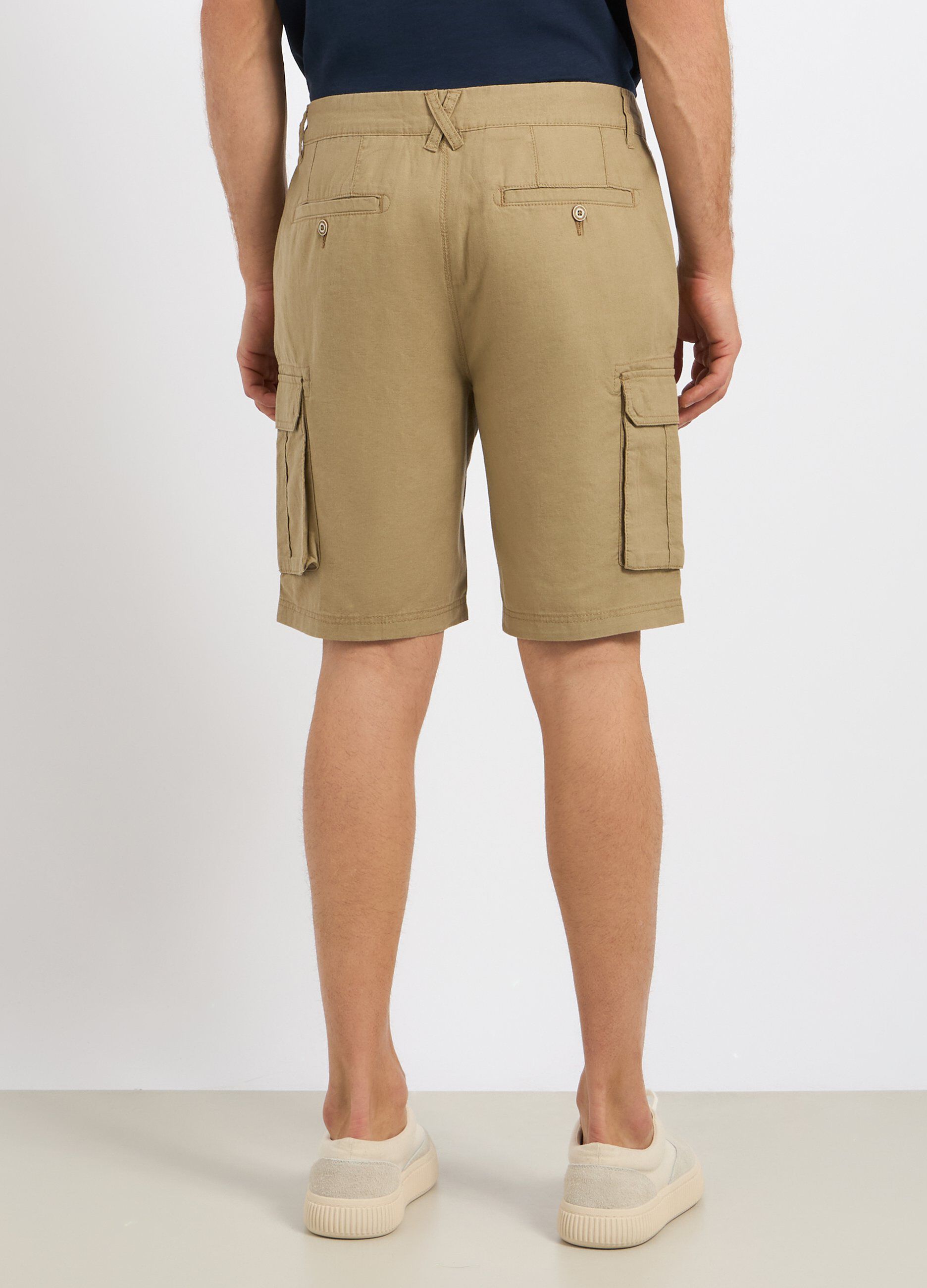 Bermuda cargo in misto lino uomo_1