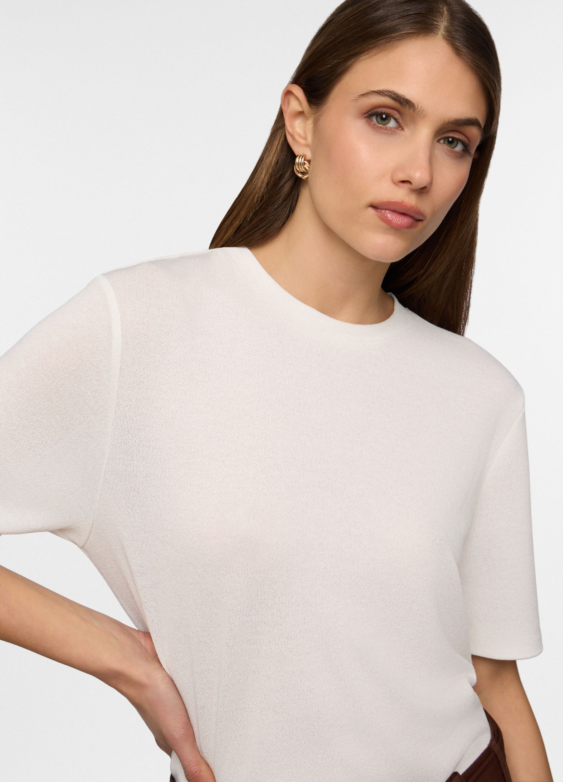 t-shirt girocollo stretch donna_2