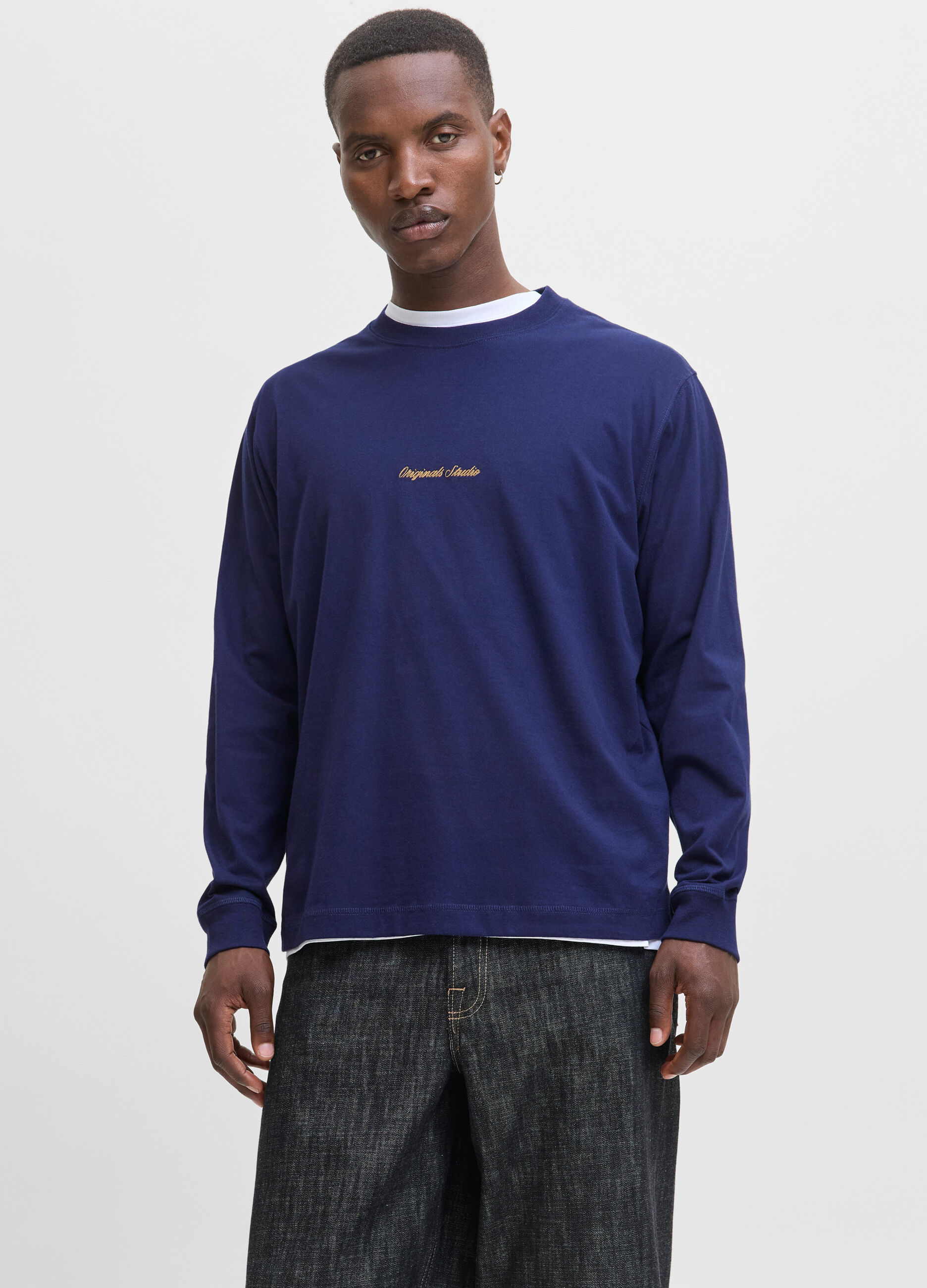 Felpa girocollo con logo uomo_0