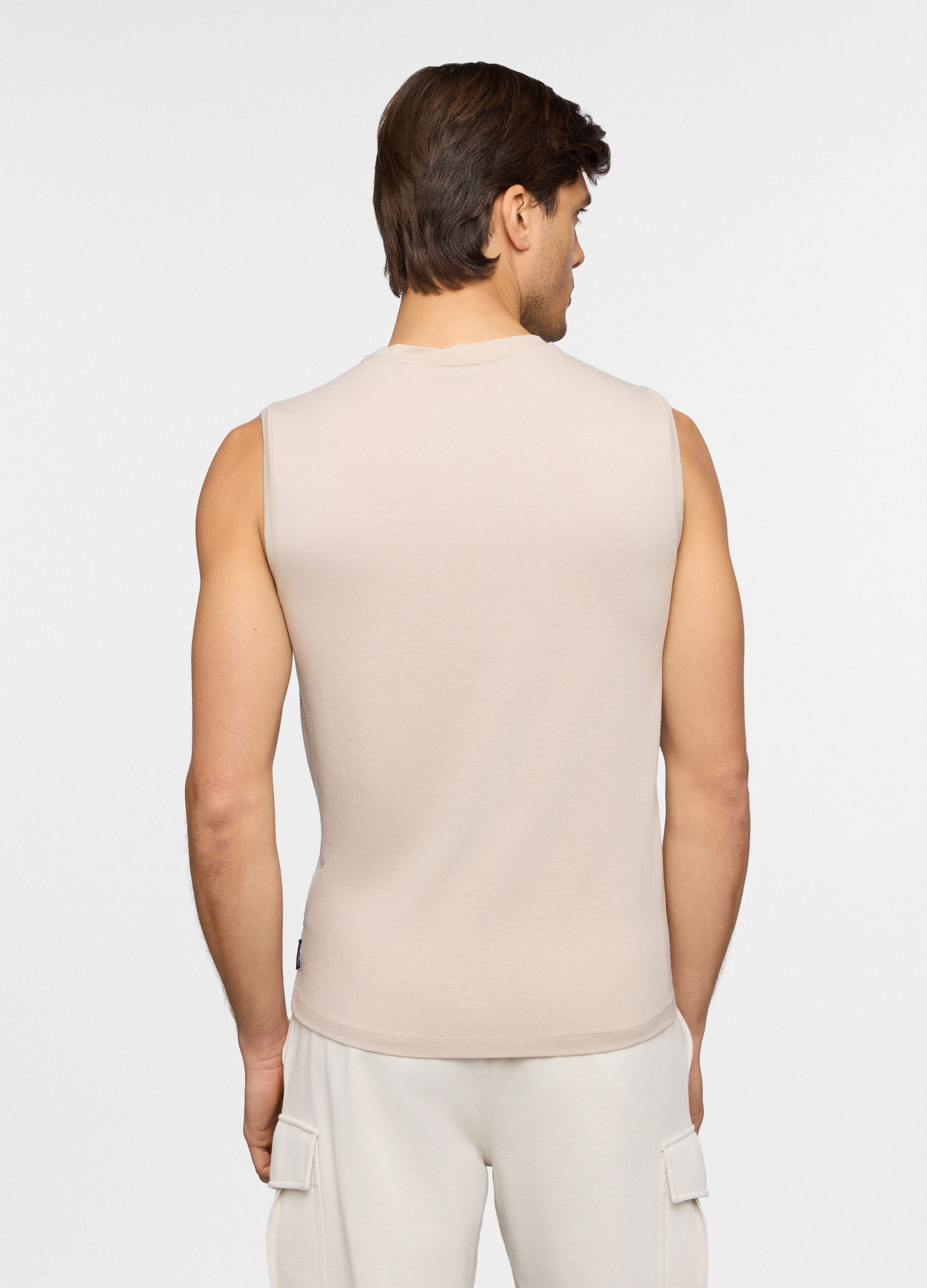 Canotta in cotone e modal stretch uomo_1