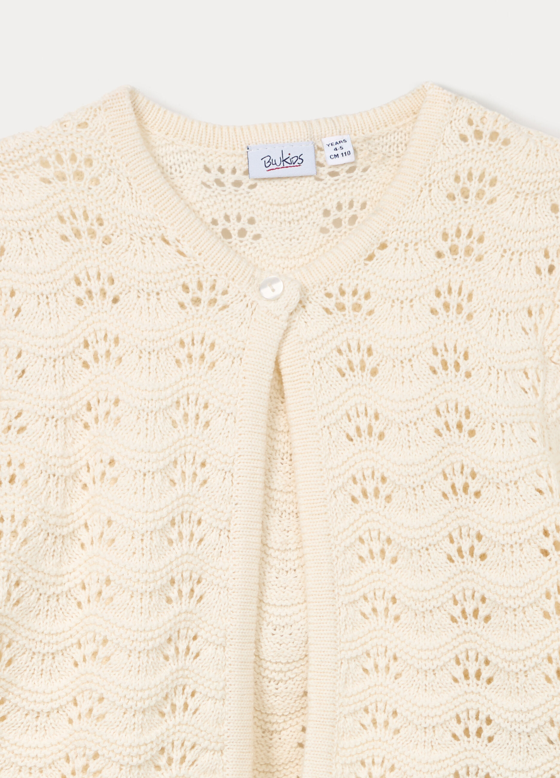 Cardigan operato in puro cotone bambina_2